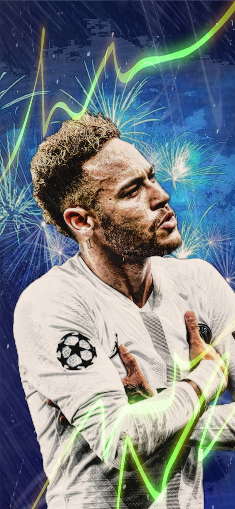 800x1733 Neymar, soccer, art, brazil, ney, neymarito, psg, football, HD phone wallpaper