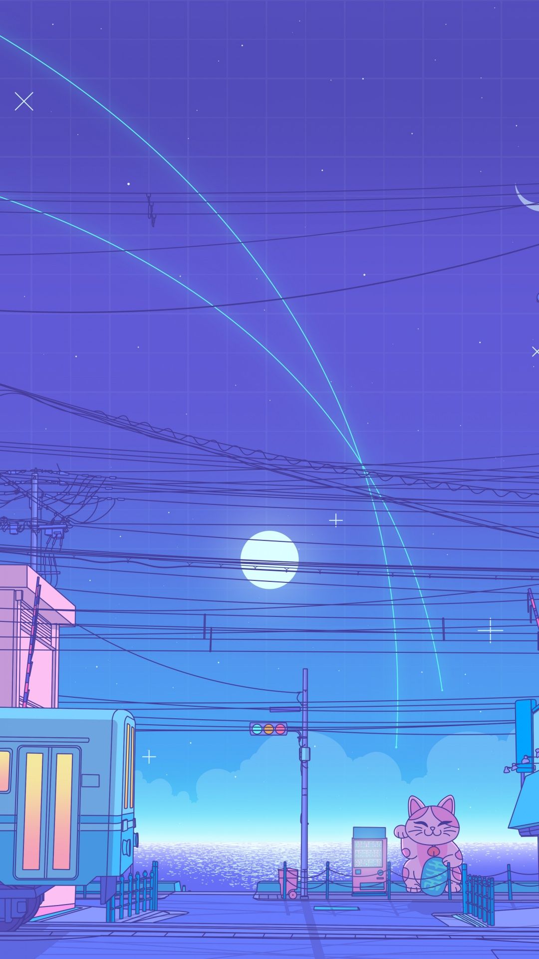 1080x1920 Lofi Wallpaper 4K, Japanese, Synthwave, Vaporwave