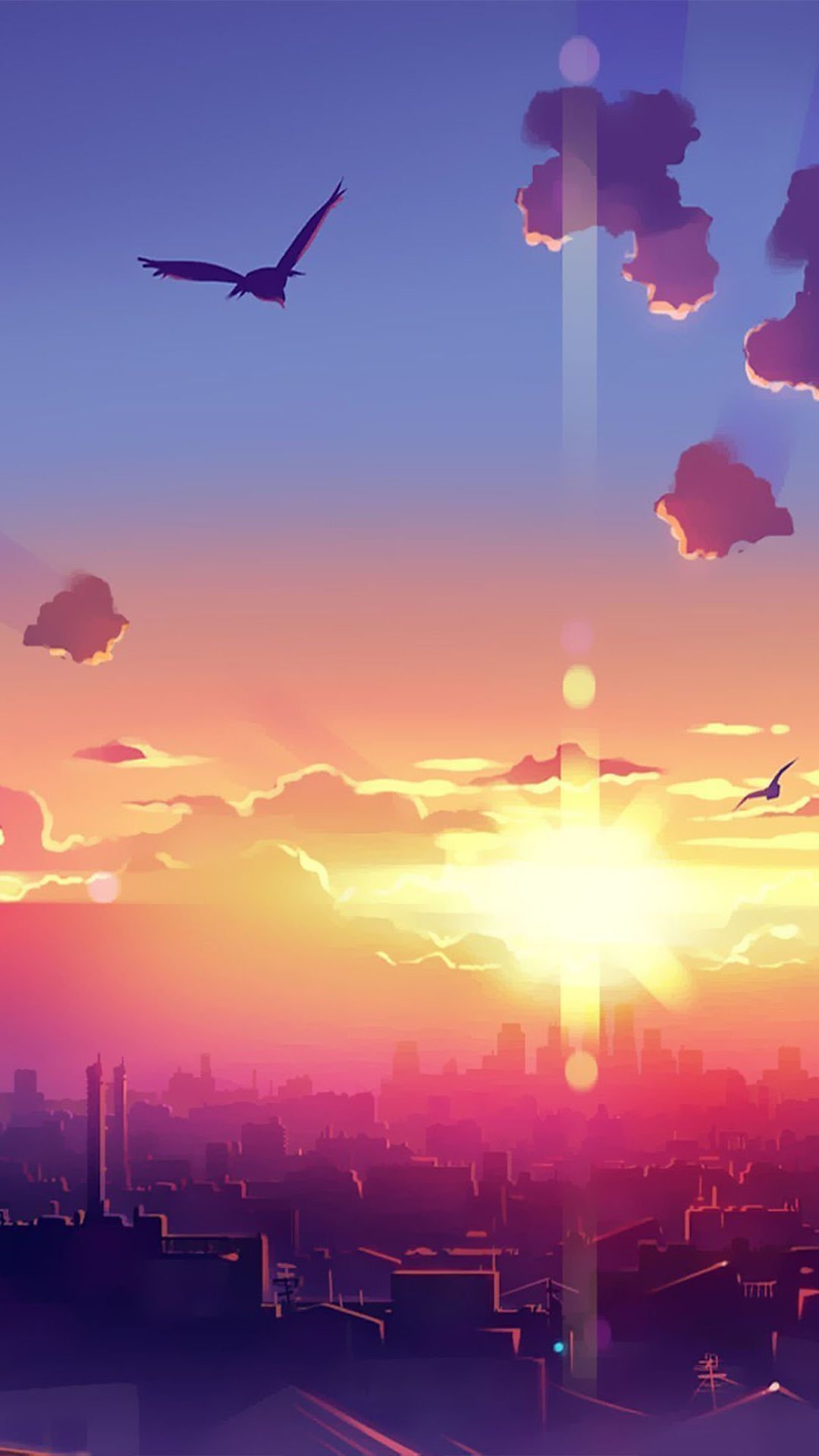 1080x1920 Lofi Summer Vertical Wallpaper