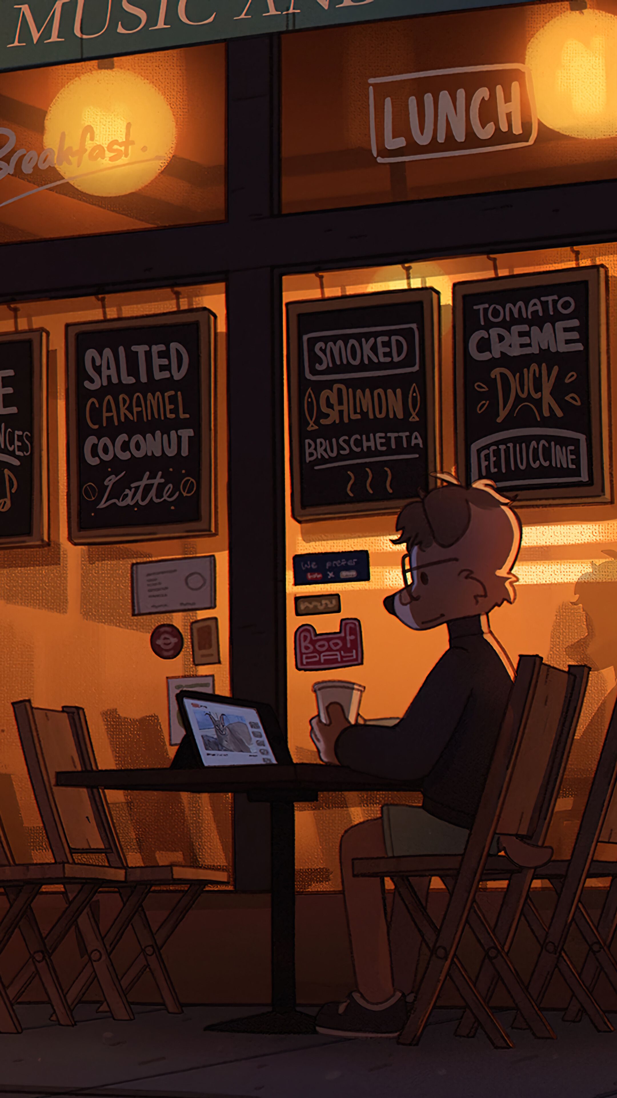 2160x3840 Lofi Cafe Art Wallpaper iPhone Phone 4K e