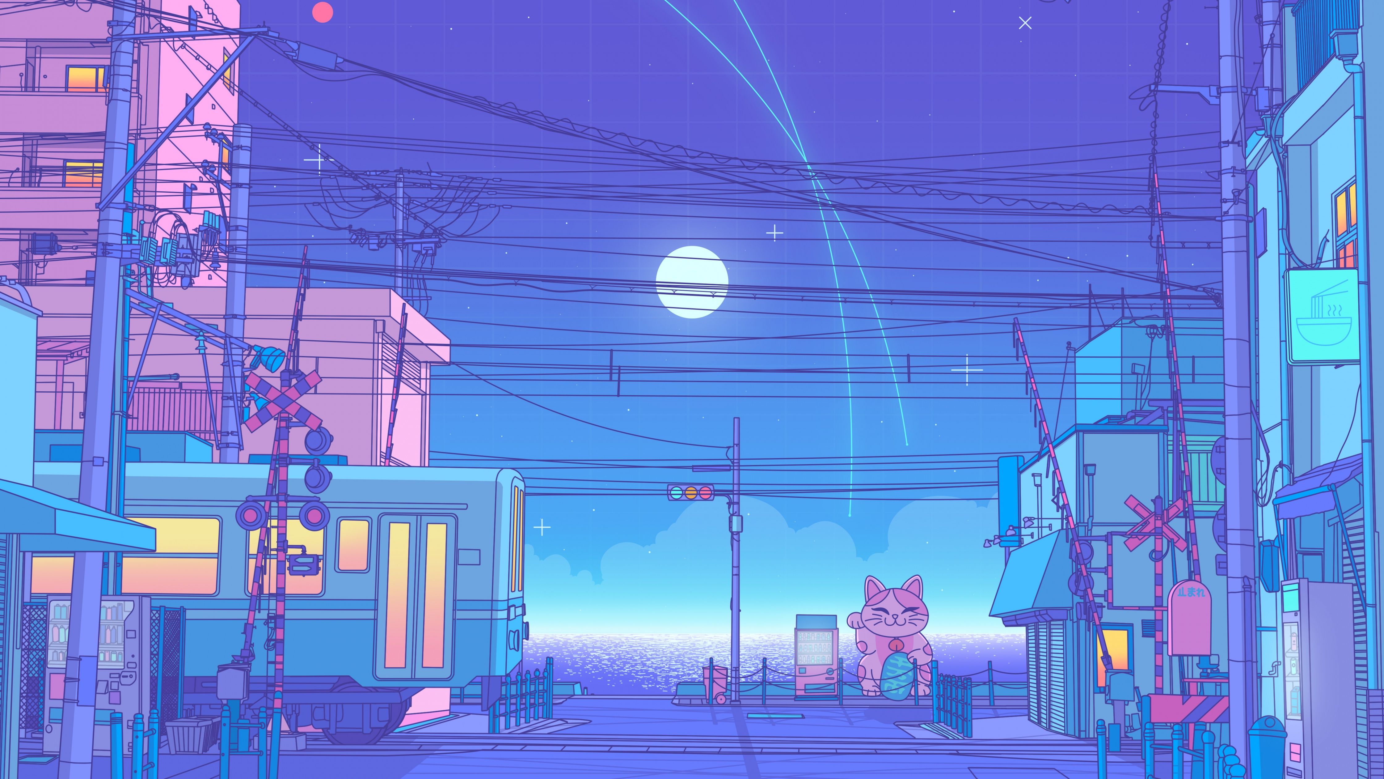 4480x2520 Lofi Wallpaper 4K, Japanese, Synthwave, Vaporwave