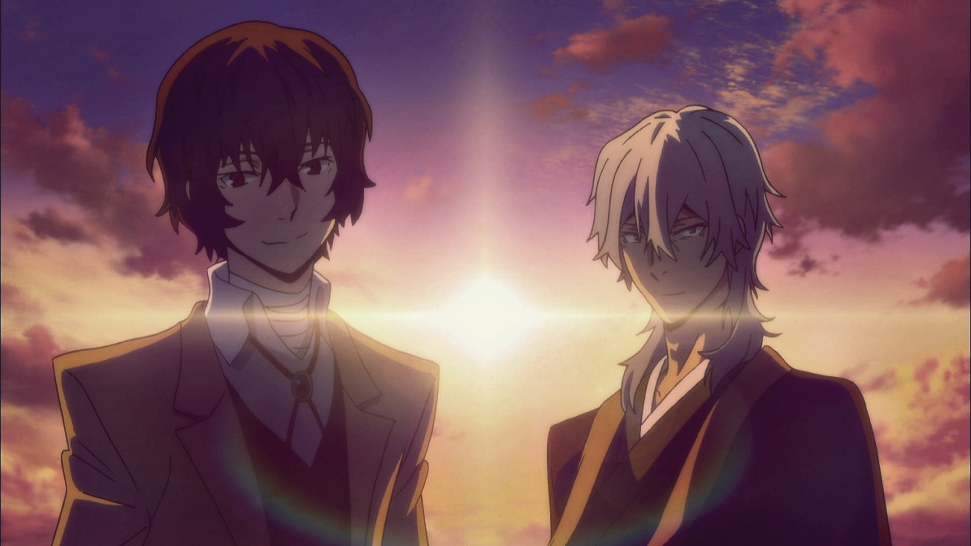1920x1080 White haired male anime character illustration, Bungou Stray Dogs, Dazai Osamu, Yukichi Fukuzawa, anime HD wallpaper