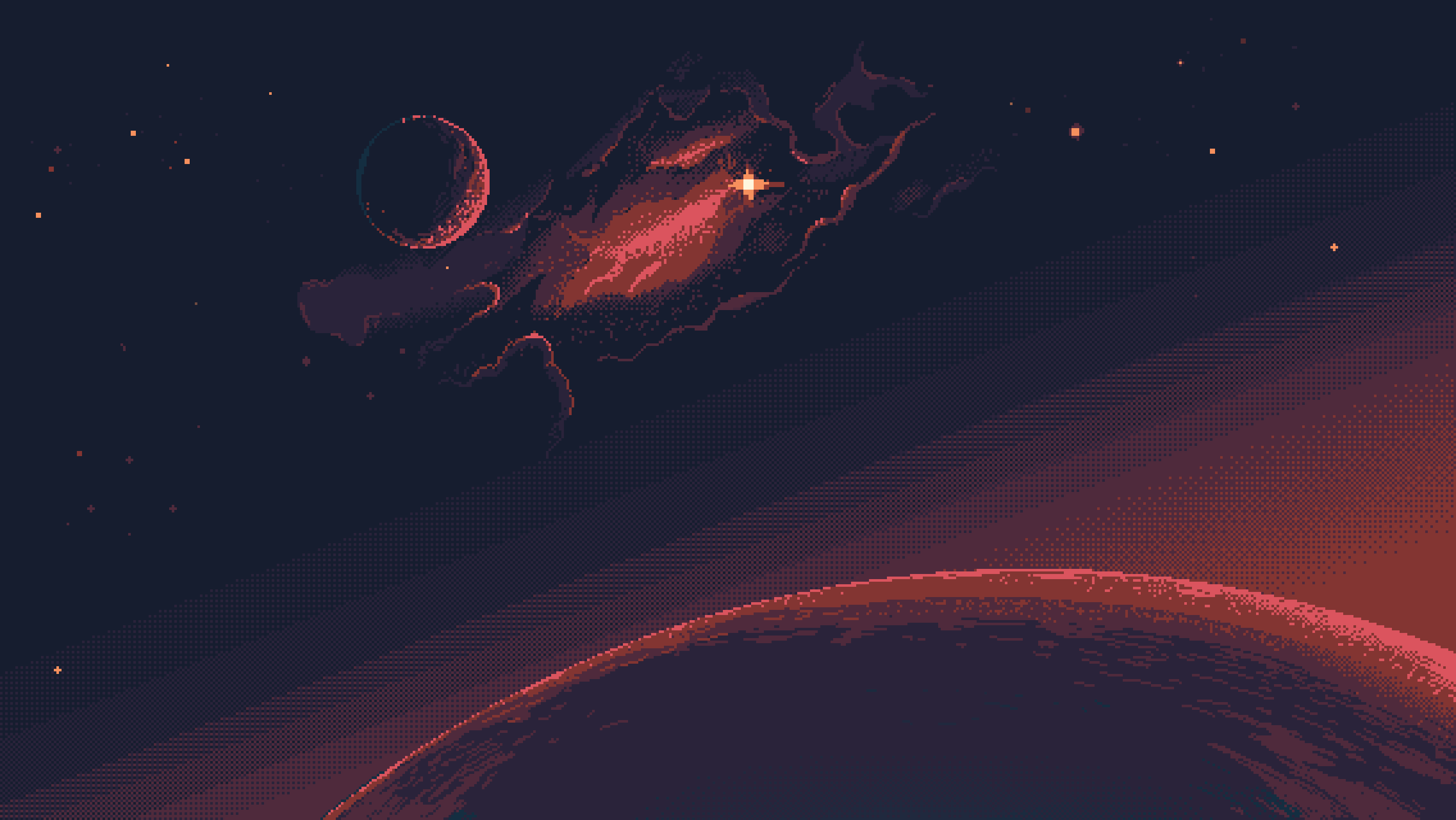 2840x1600 Pixel Art Galexy by 350 Agency on Dribbble