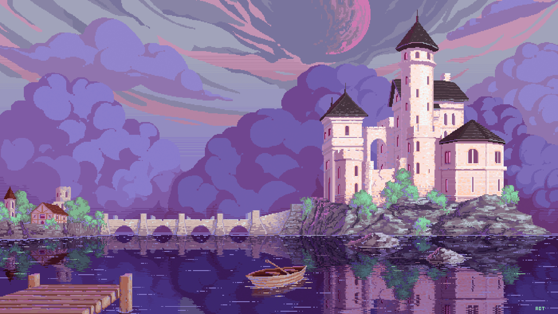 1920x1081 Fantasy Castle Pixel Art Wallpaper, HD Artist 4K Wallpaper, Image and Background