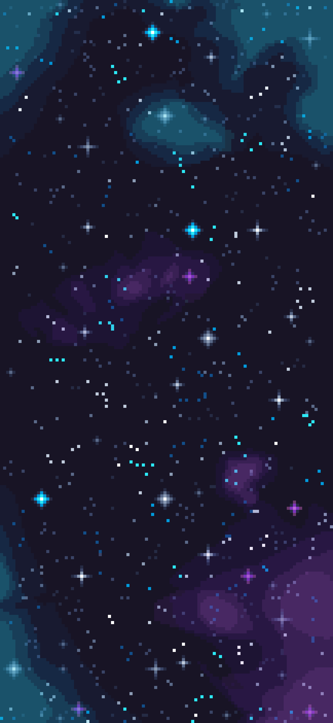 1080x2340 Pixel Art Space Wallpaper