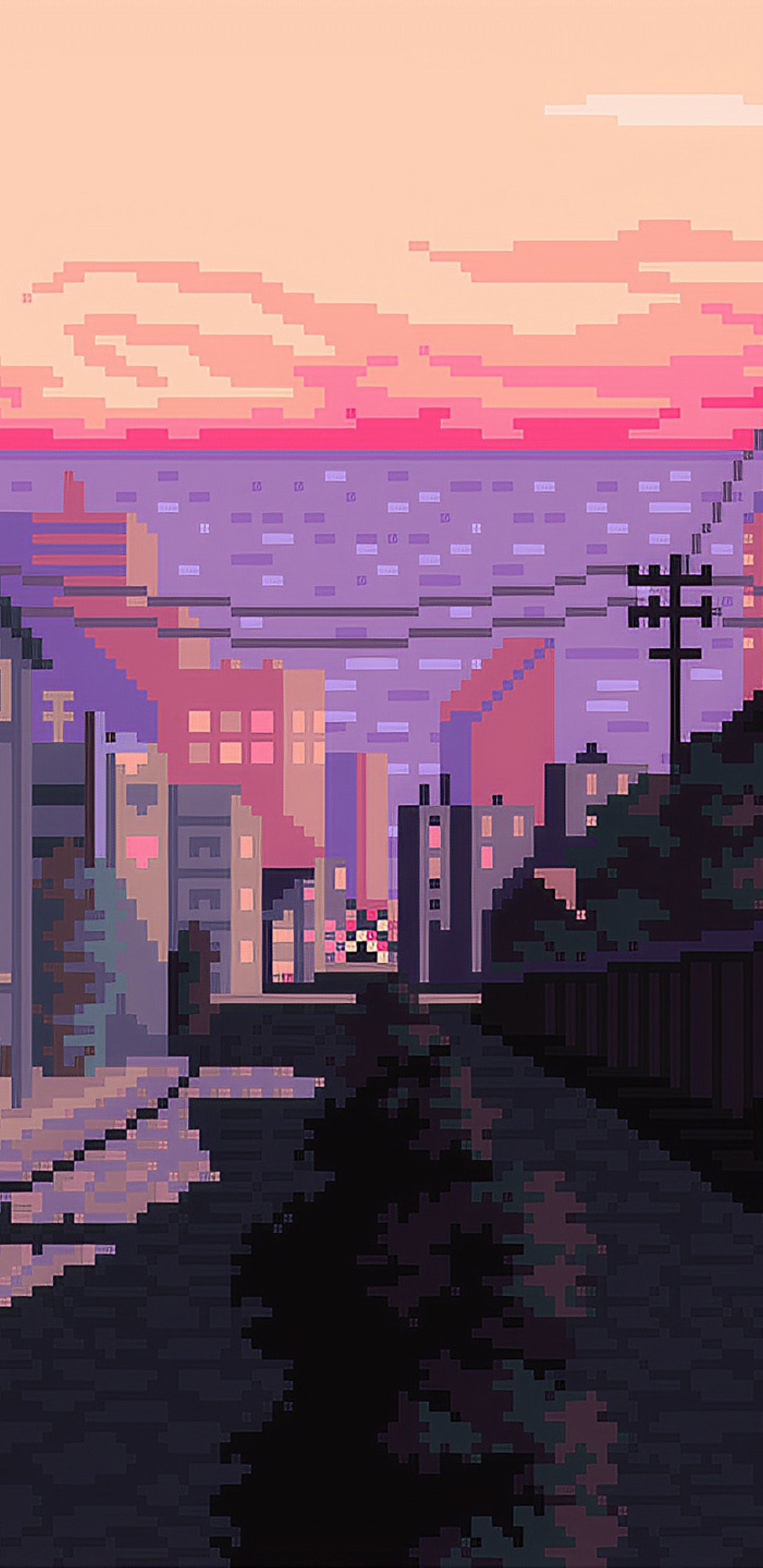 1440x2960 Late Afternoon Pixel Art Samsung Galaxy Note S S SQHD, HD 4k Wallpaper, Image, Background, Photos and Picture