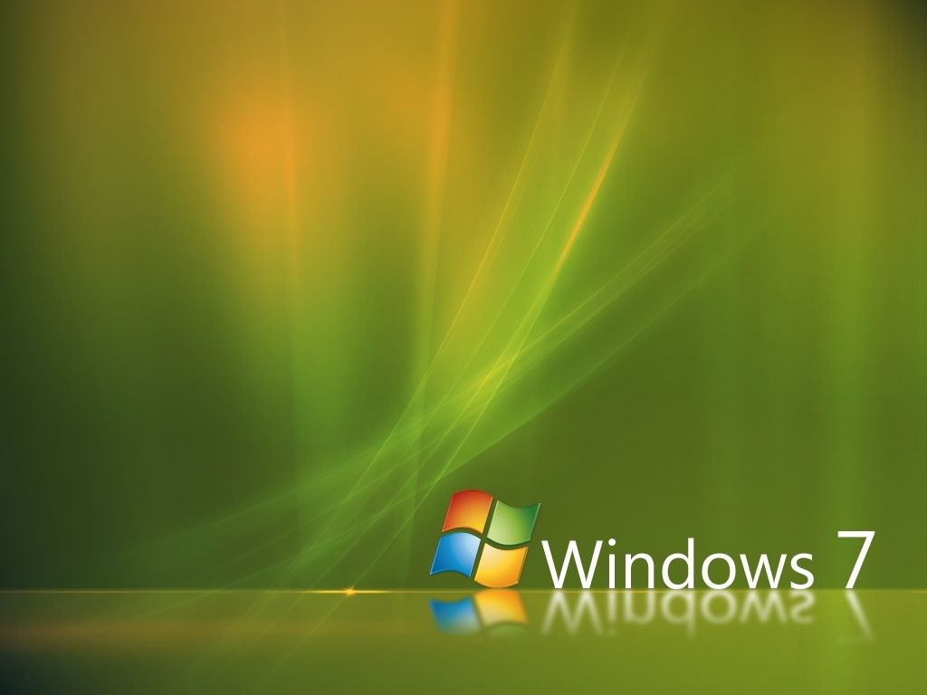 1024x768 Windows 7 Aurora Green Wallpaper