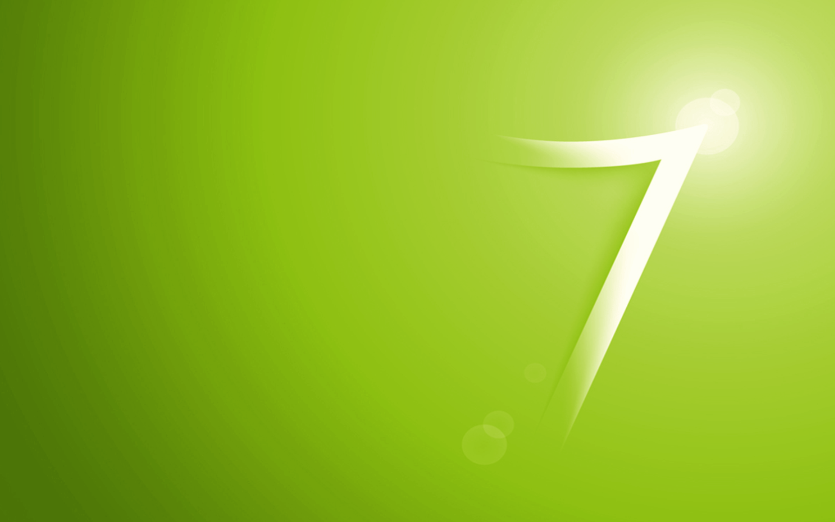 1680x1050 Windows 7 Green Wallpaper