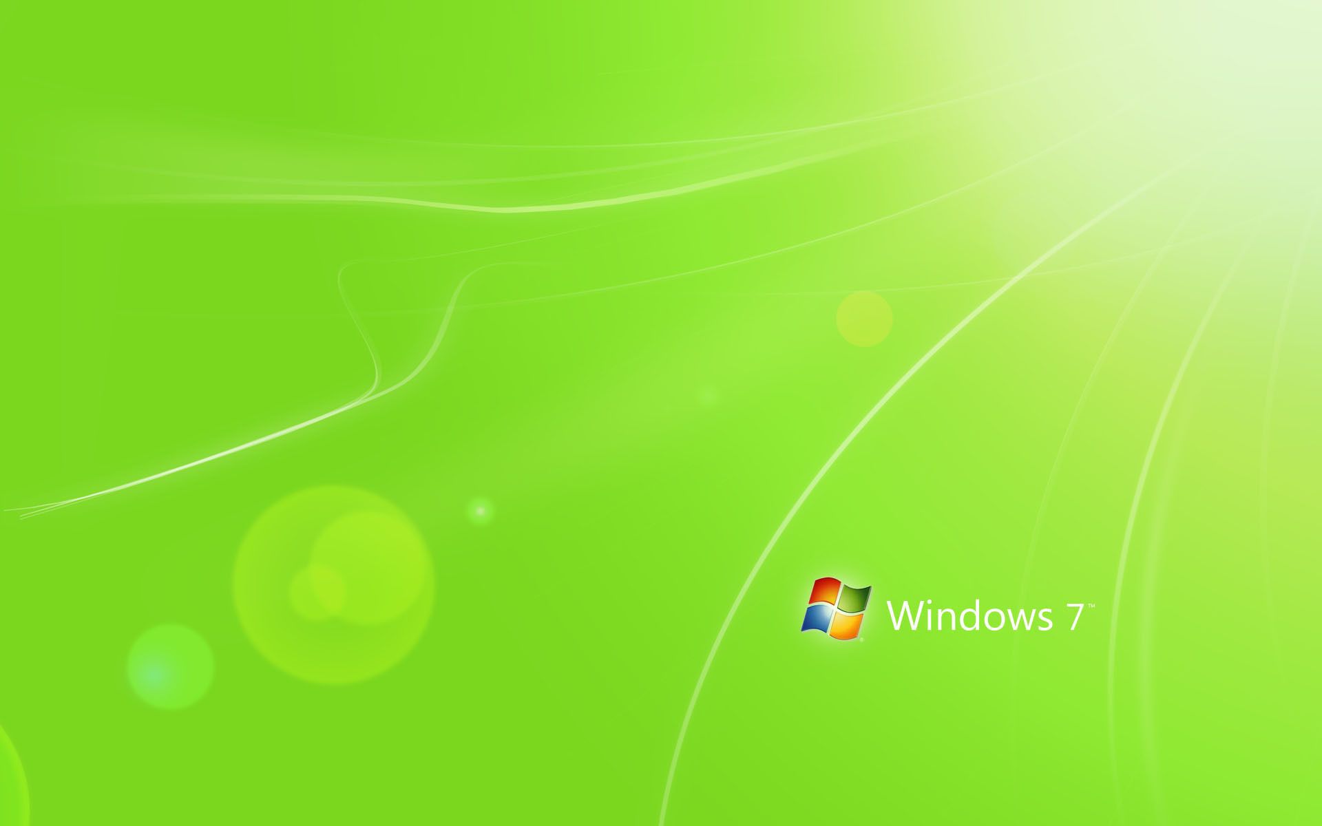 1920x1200 Wallpaper Minimalism, Green, Light, Color, Strips, Green, Hi Tech, Windows 7 For Mobile And Desktop, Section Hi Tech, Resolution 1920x1200
