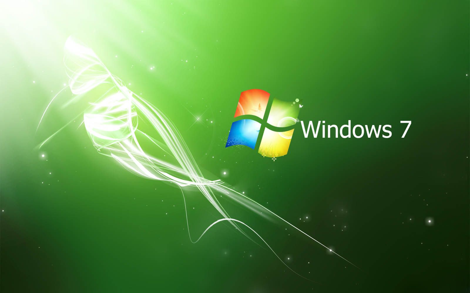 1600x1000 Art And Home Wallpaper HD: Green Windows 7 Wallpaper