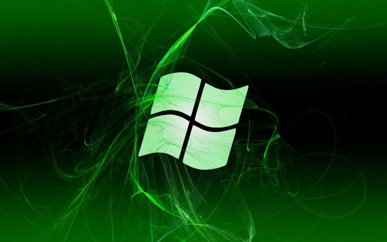 1280x800 Flag Windows, green background Desktop wallpaper 1280x800
