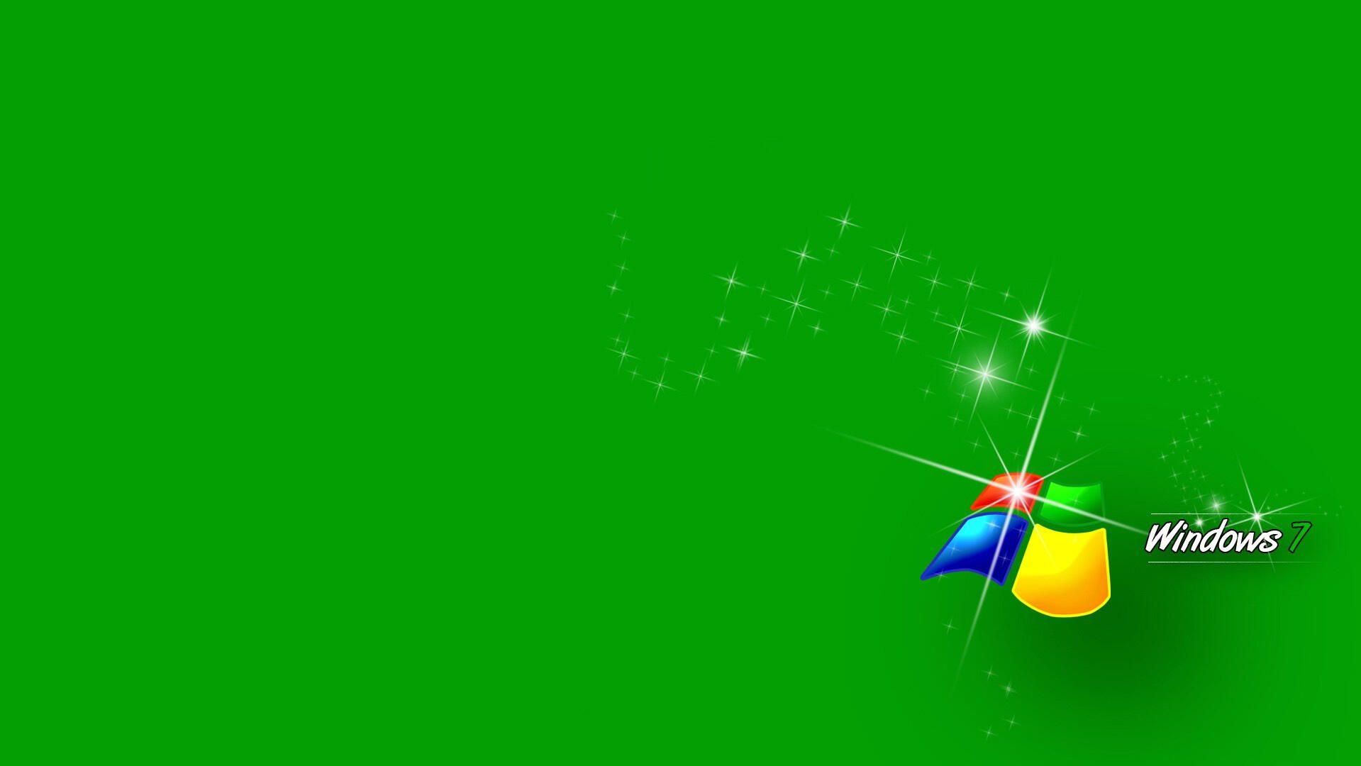 1919x1080 Обои Windows 7 зеленый фон 1920x1080 Full HD от Ms Dred картинки на рабочий стол и заставки