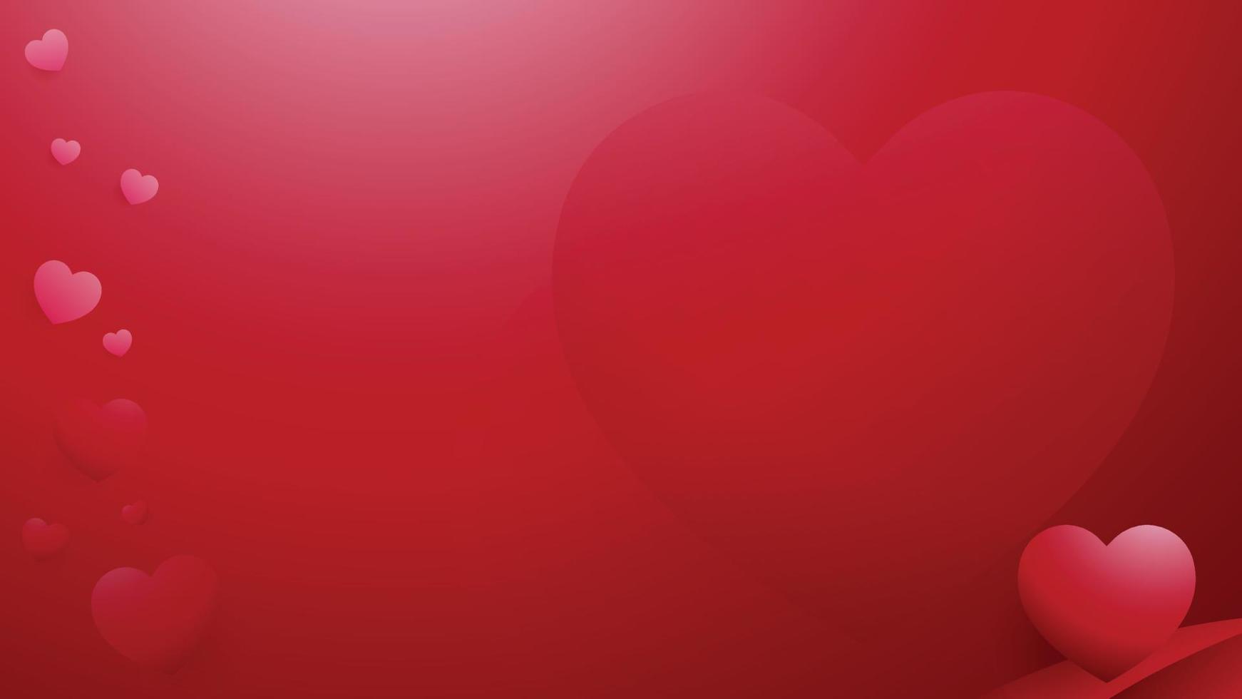 1742x980 Heart love vector background. Valentine frame. Pink hearts background. Love background design illustration. Valentine background. Love heart. Abstract love background. Valentine design template