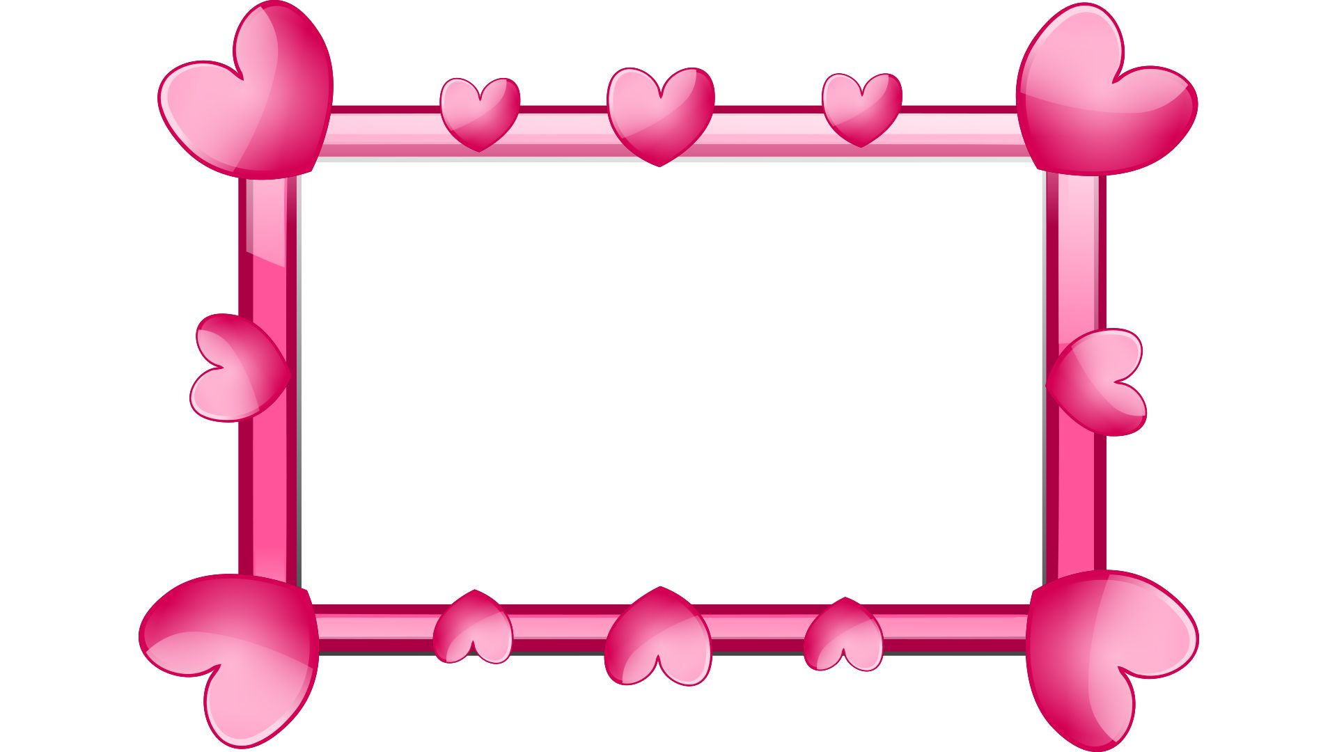 1920x1080 Heart Frame Background. Border & Frames, Love Templates. Free PPT Grounds