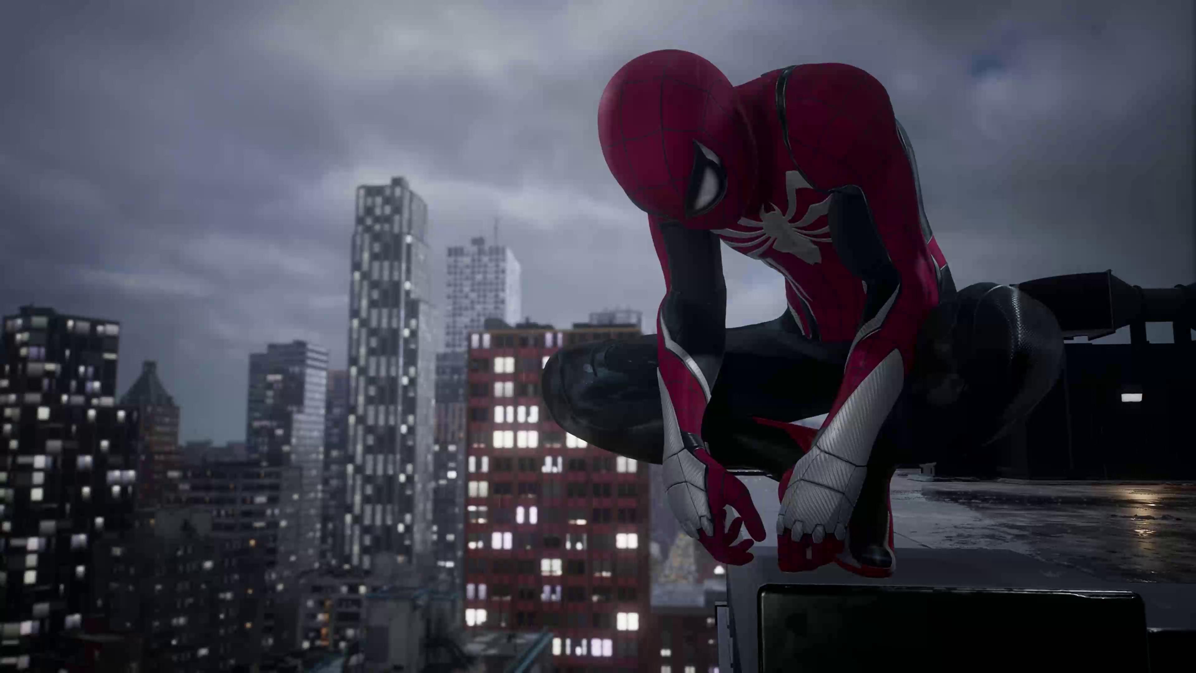 3840x2160 Spiderman in Rain Live Wallpaper