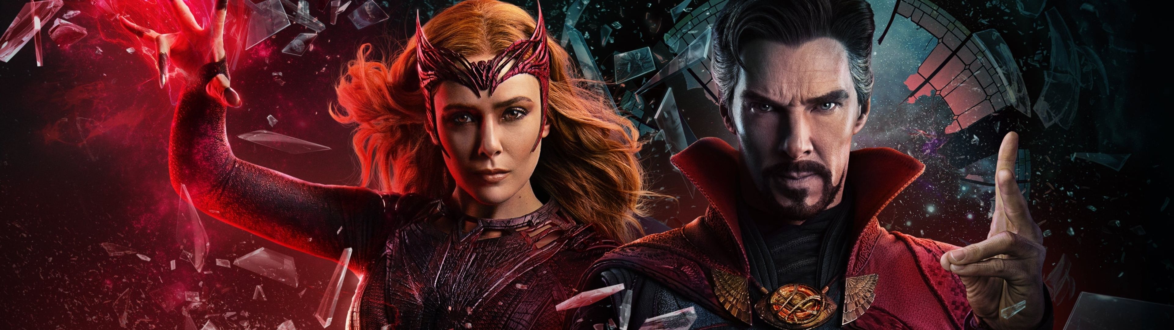 3840x1080 Doctor Strange in the Multiverse of Madness Wallpaper 4K, Elizabeth Olsen