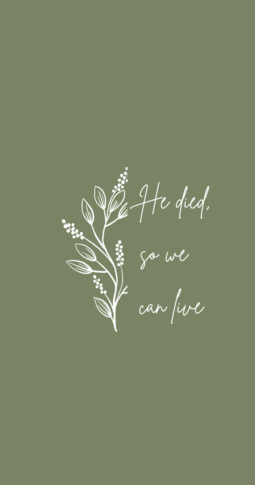 1080x2050 Green Bible Verse Wallpaper