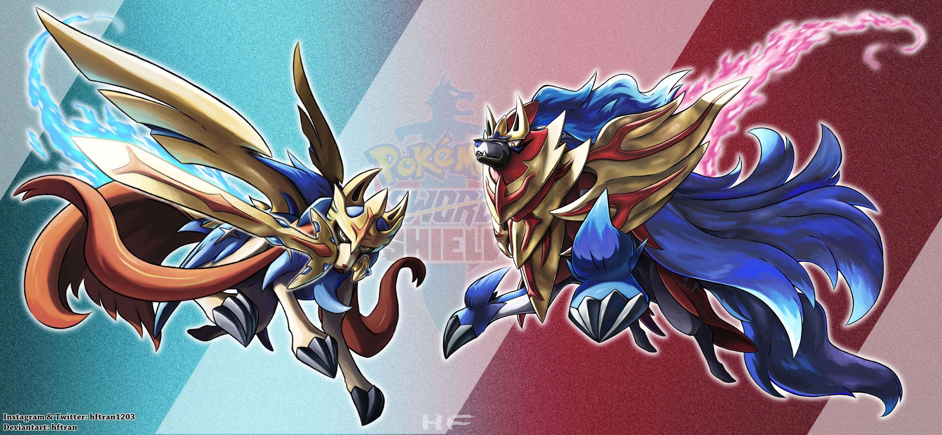 Zamazenta Zacian Pokemon Sword And Shiel 4K Wallpaper #3.1364