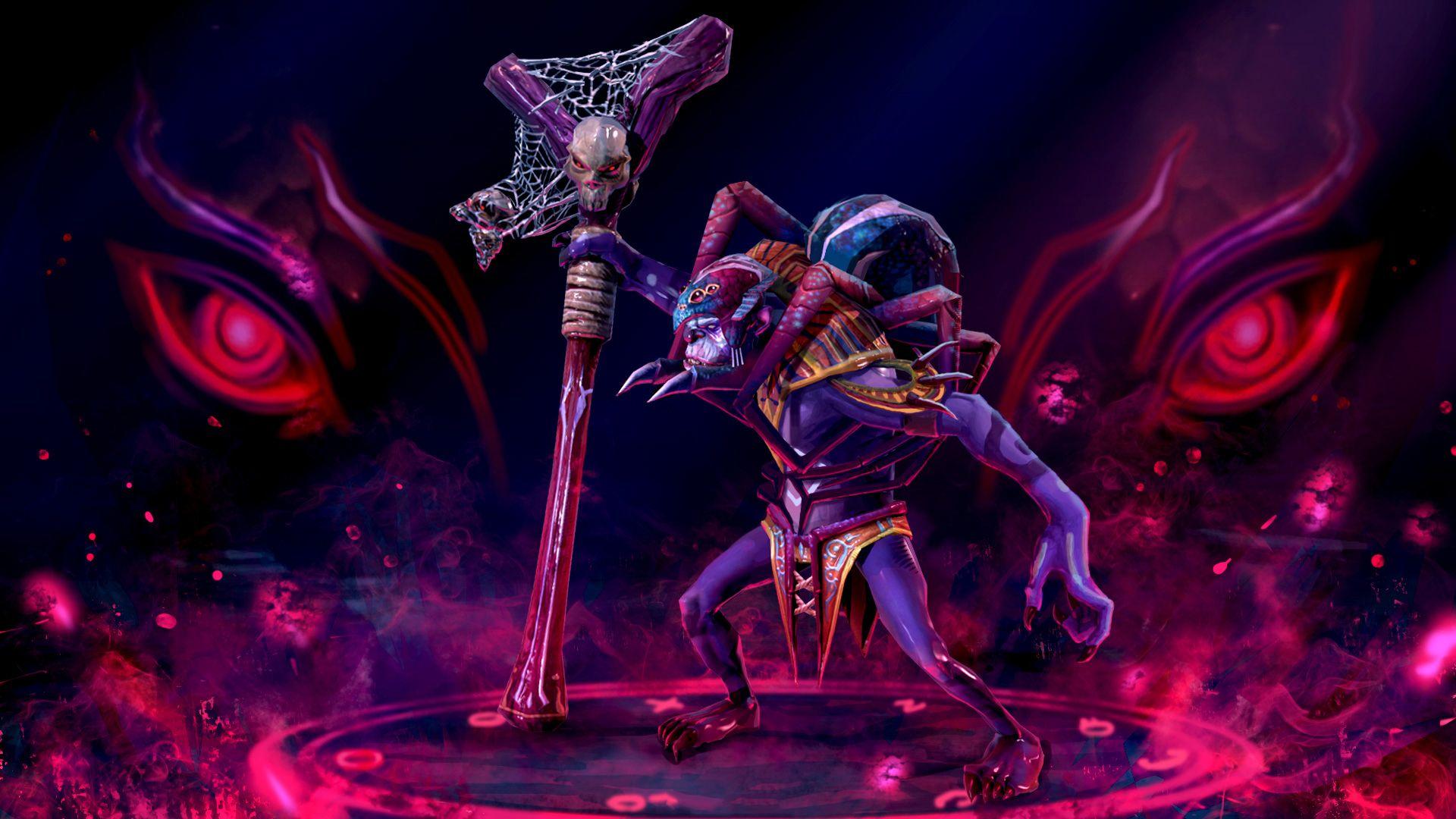 1920x1080 Picture DOTA 2 Witch Doctor Skulls sorcery Mage Staff 1920x1080