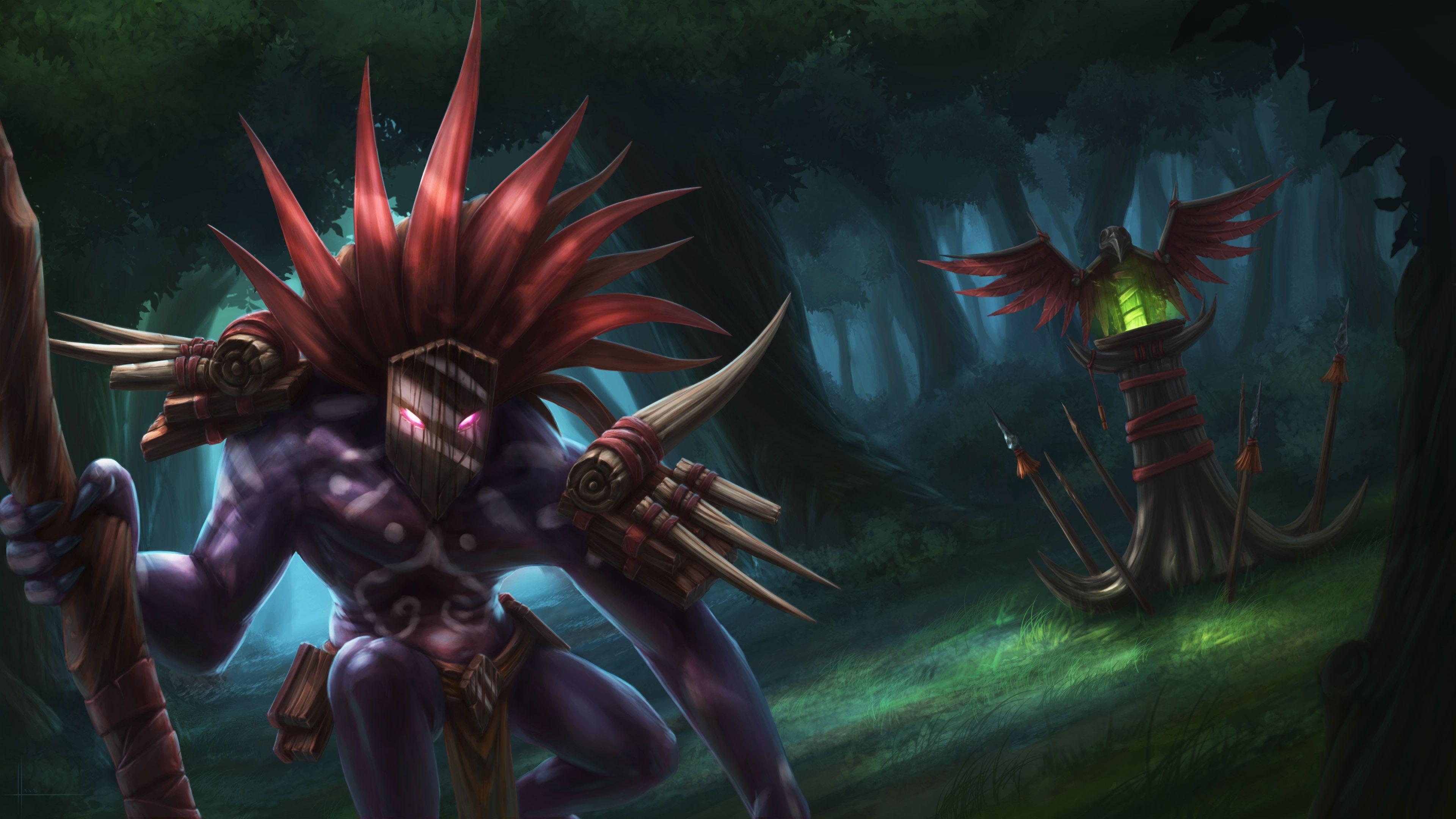 3840x2160 The Twilight Witch Doctor Wallpaper. Dota 2 HD Wallpaper