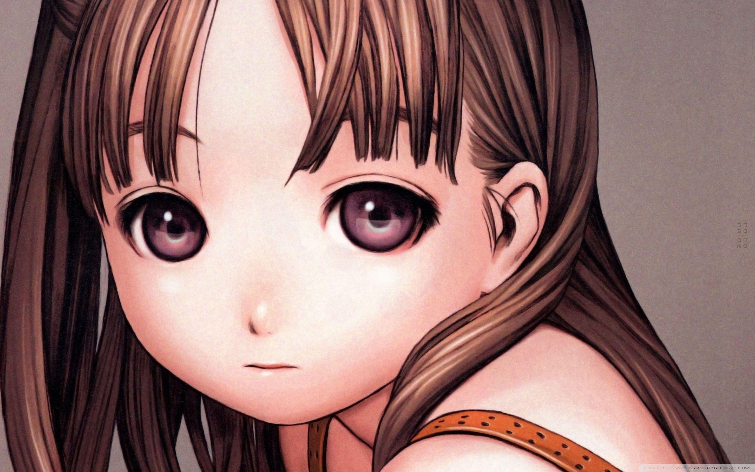 2560x1600 Anime Girl With Brown Hair Ultra HD Desktop Background Wallpaper for 4K UHD TV : Tablet