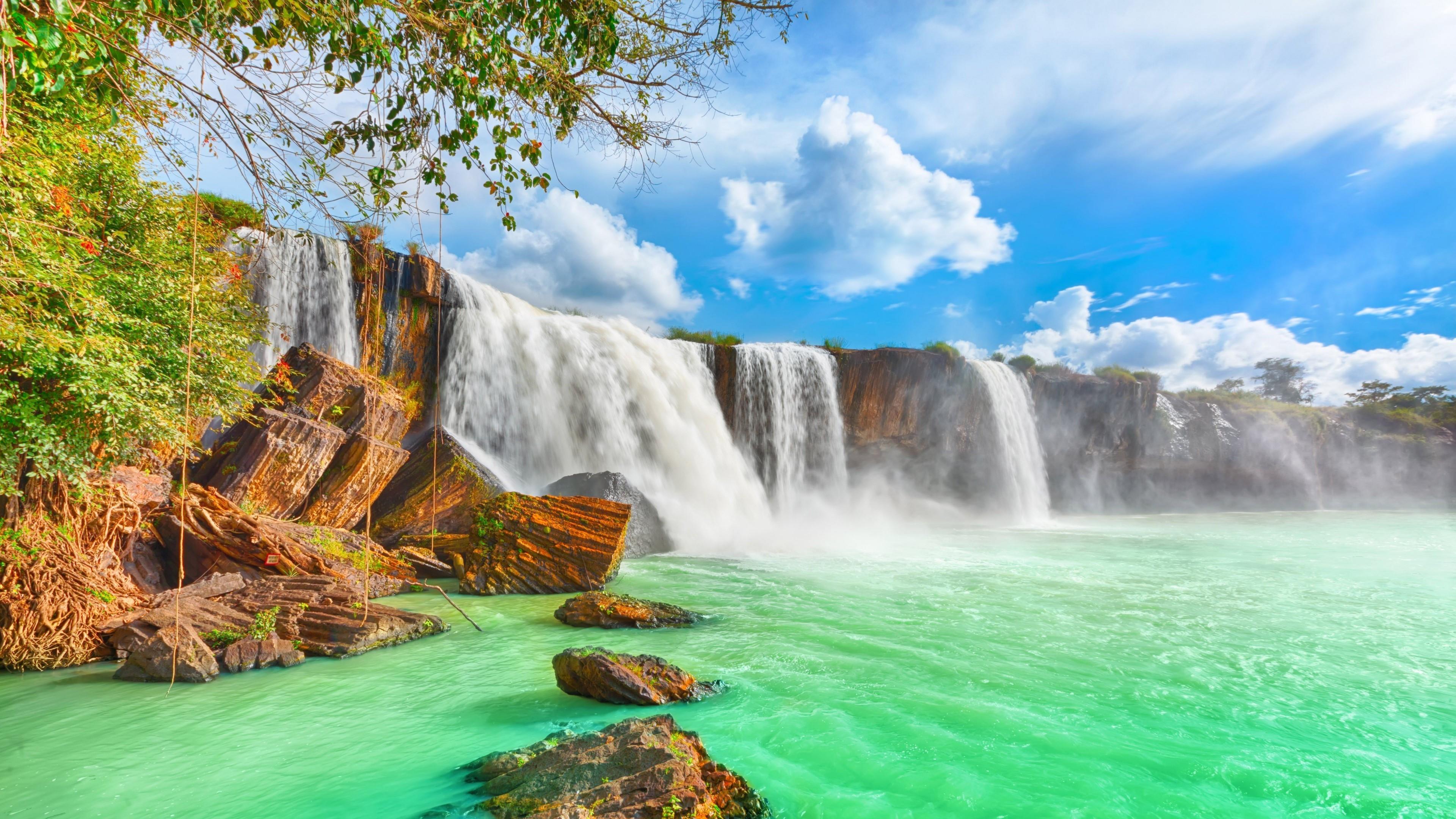 3840x2160 Dray Nur Waterfalls Waterfall In Vietnam Wallpaper