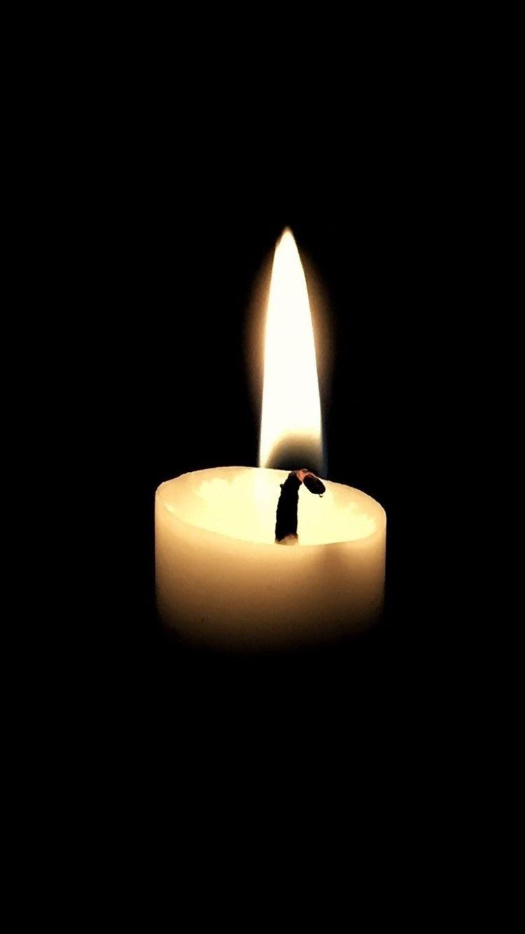 750x1334 iPhone Wallpaper Candle, Fire, Flame, Black Background Background With Candle