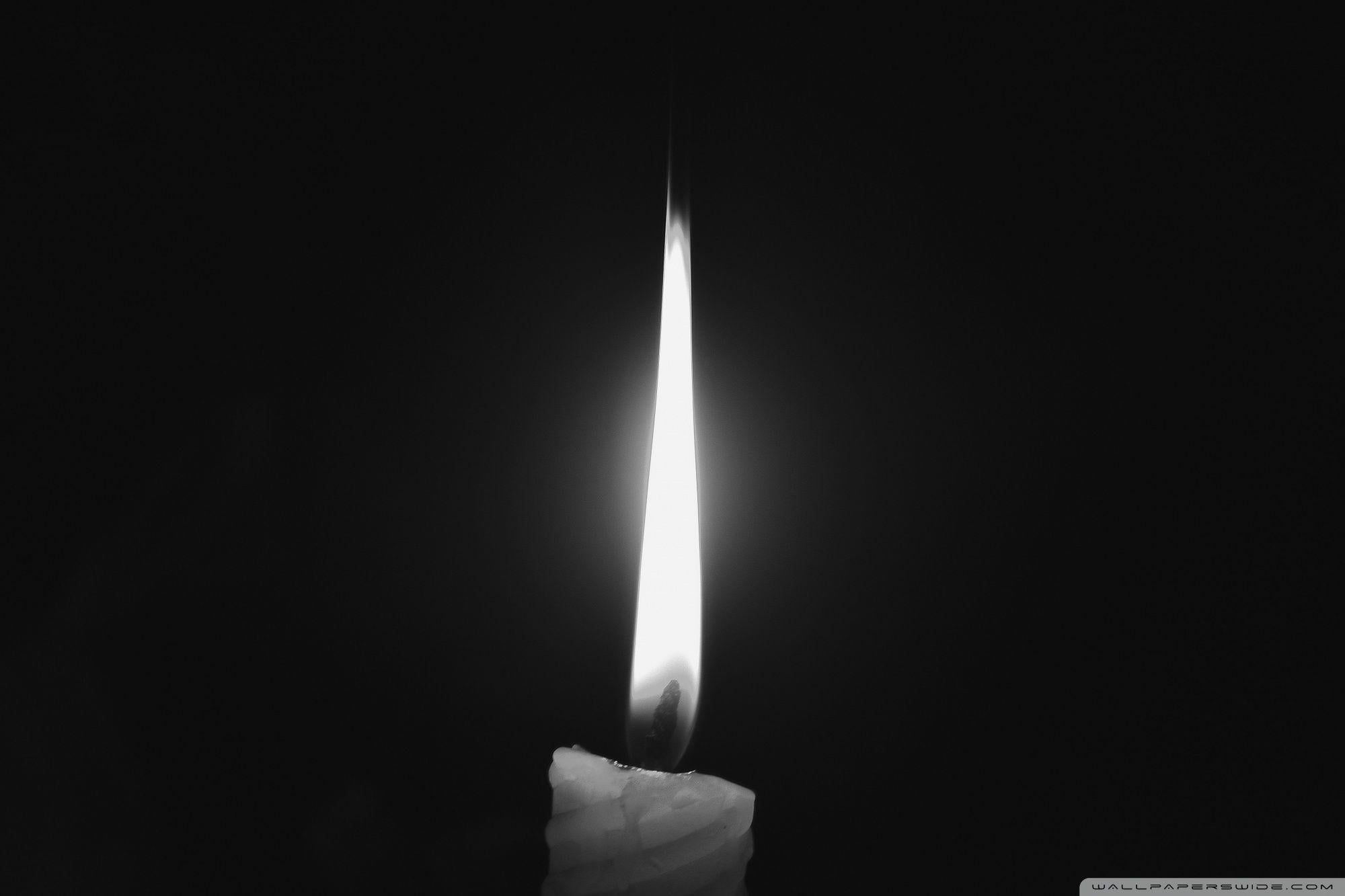 2000x1333 Candle Light Grayscale Ultra HD Desktop .
