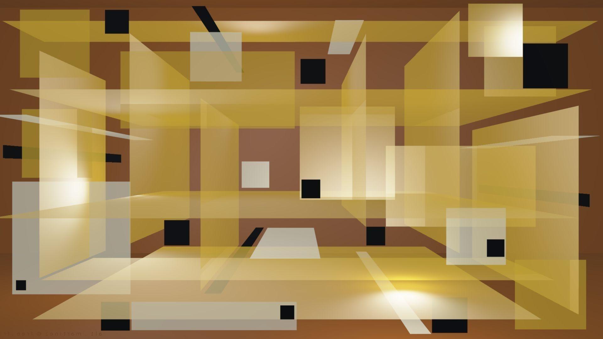 1920x1080 1920x1080 digital art abstract cgi geometry square 3D black yellow brown background wallpaper JPG 130 kB
