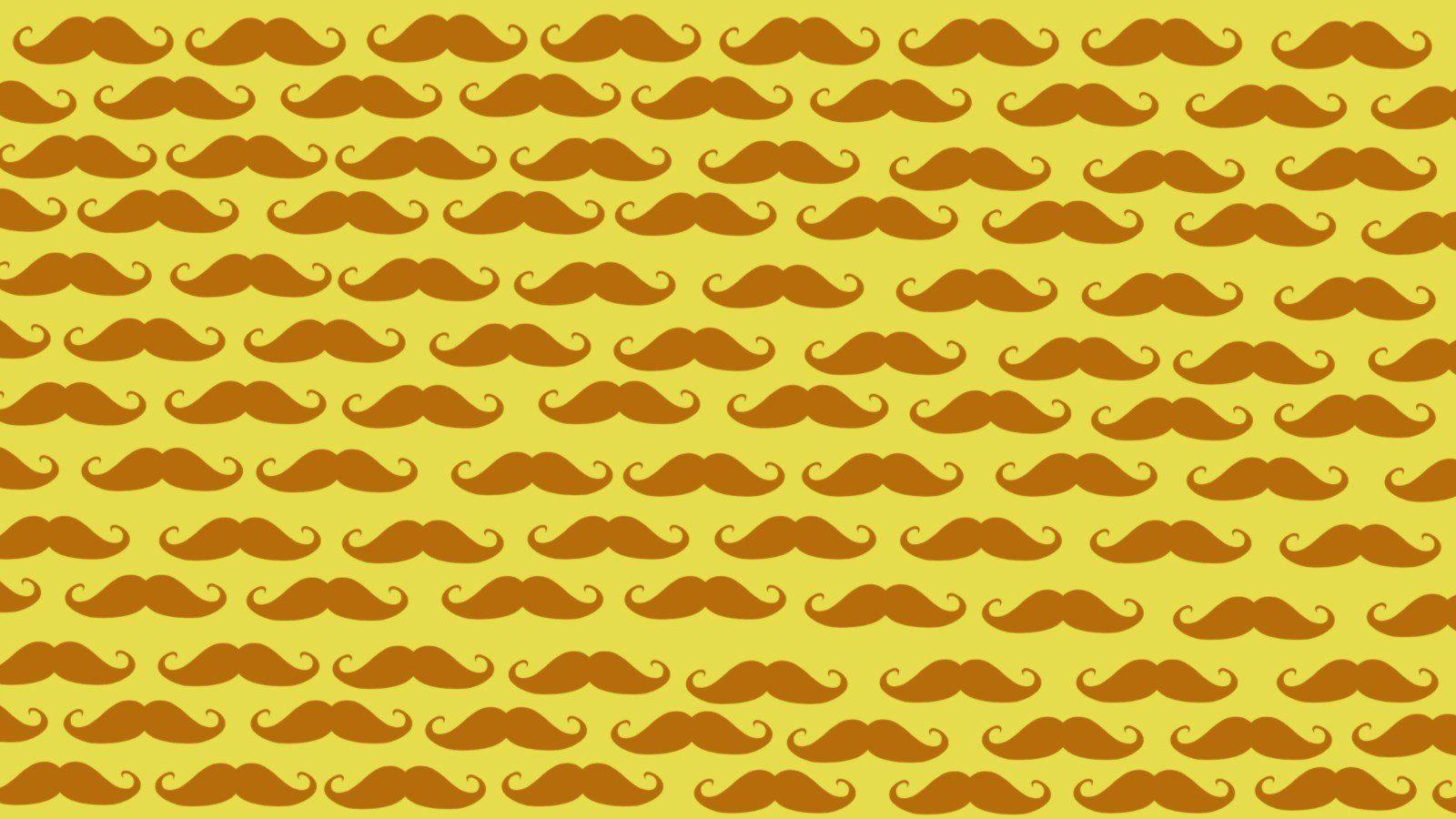 1600x900 Yellow brown moustache mustache wallpaperx900