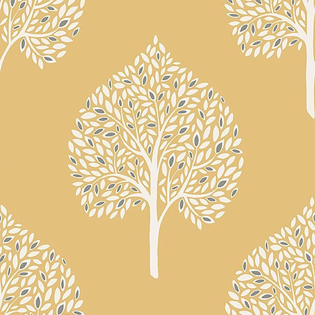 1024x1024 A Street Prints Mirabelle Yellow Grove Trees Wallpaper Fd22708