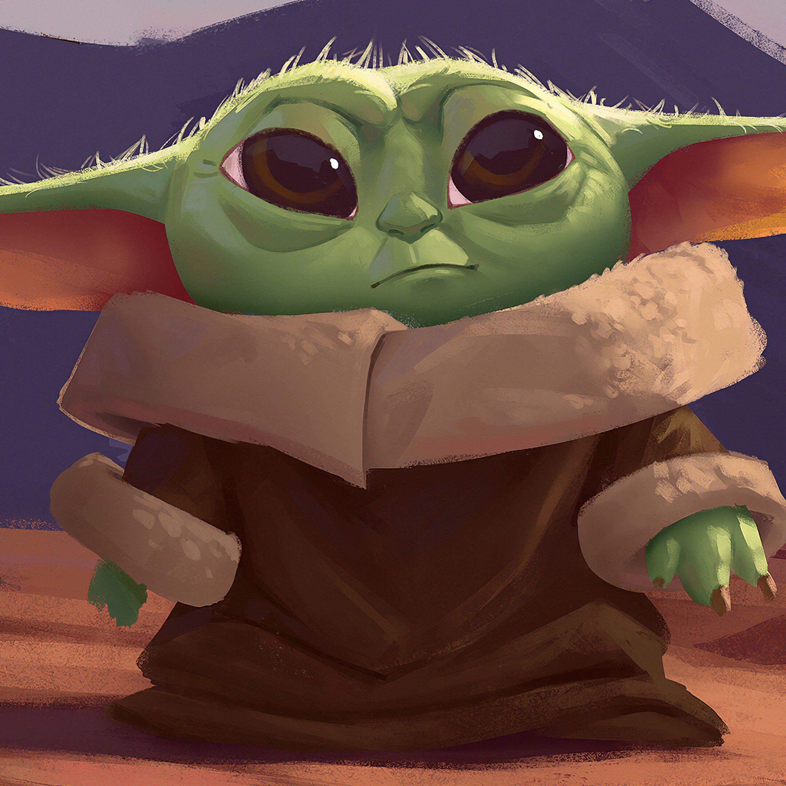 2560x2560 Baby Yoda Wallpaper