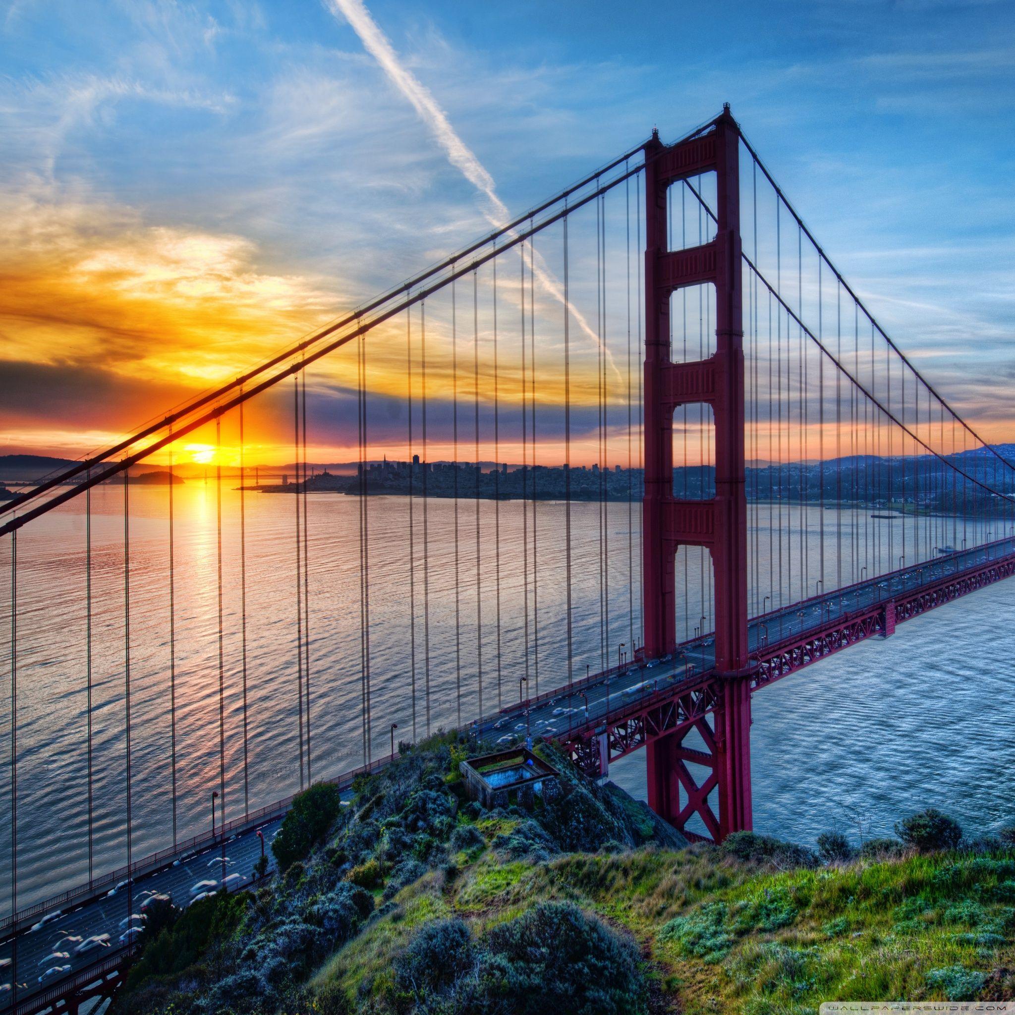 2048x2048 Sunrise At San Francisco Ultra HD Desktop Background Wallpaper for 4K UHD TV : Tablet