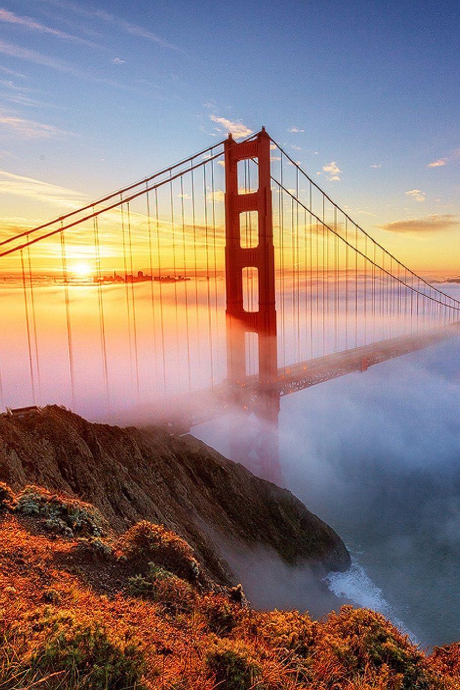 910x1365 TECT0NIC. Sublim Ature: Golden Gate Bridge, California. Golden Gate Bridge Wallpaper, Golden Gate, Golden Gate Bridge