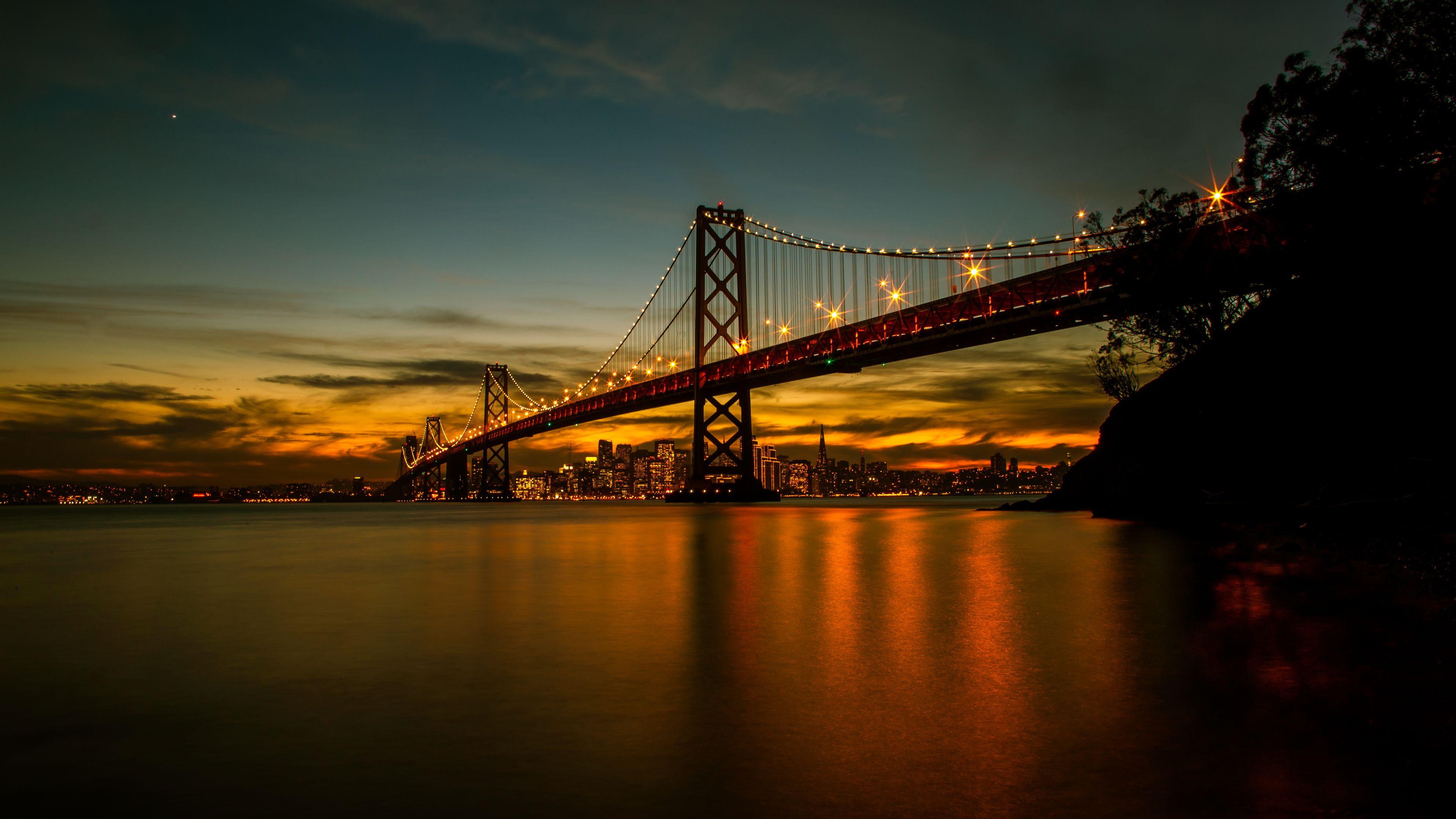 3840x2160 Wallpaper 4k San Francisco Bay Bridge 4k Wallpaper, 5k Wallpaper, Bridge Wallpaper, Evening Wallpaper, Hd Wallpaper, Usa Wallpaper, World Wallpaper
