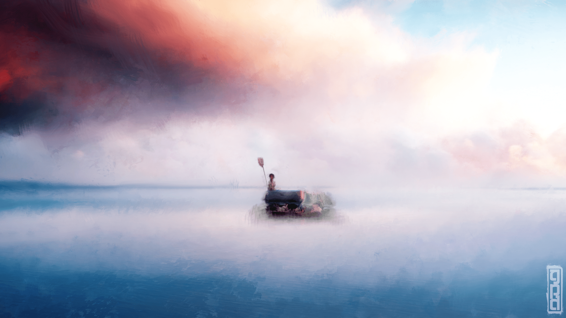 1920x1080 Boat boats art painting lakes rivers ocean sea wallpaperx1080