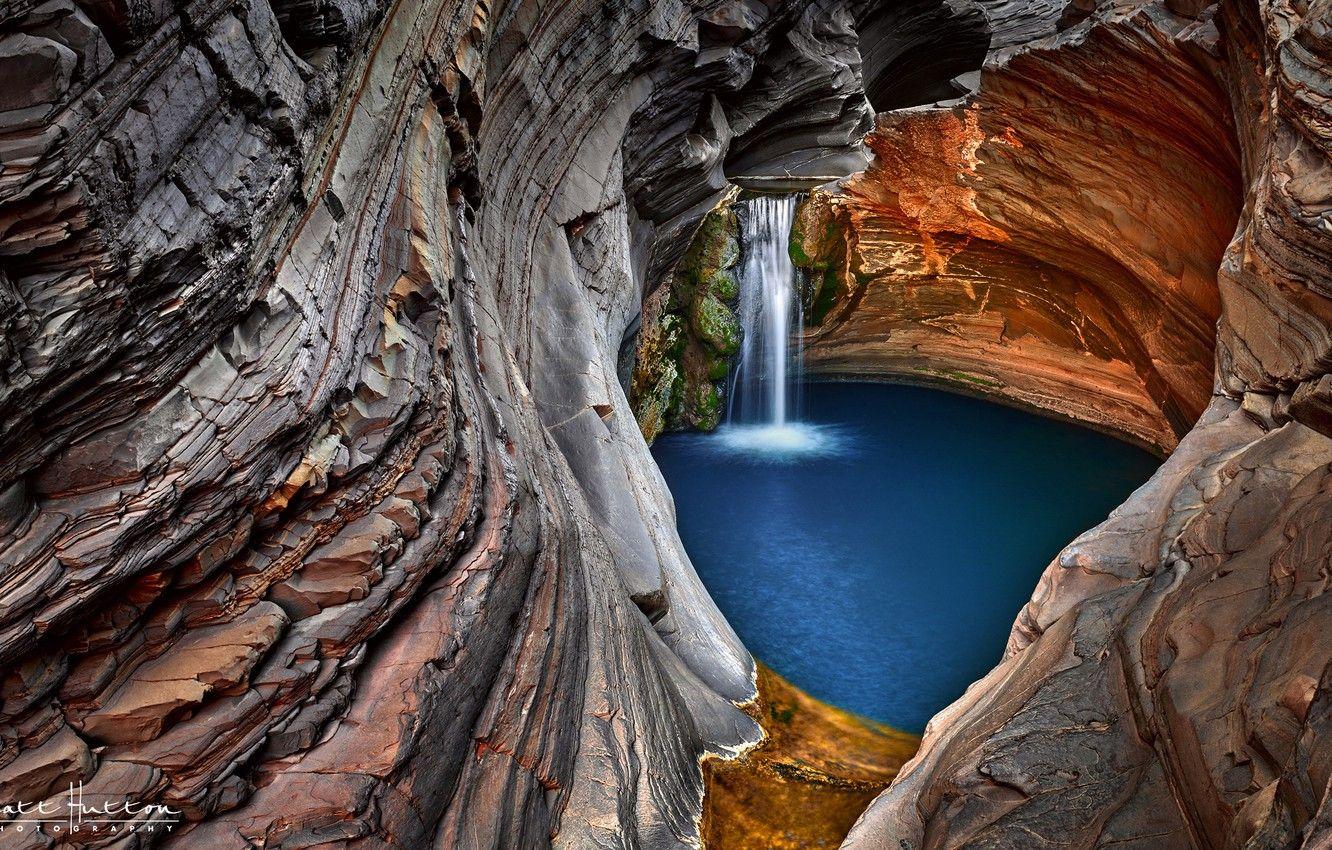 1332x850 Wallpaper rocks, waterfall, stream, the grotto, Western Australia image for desktop, section природа
