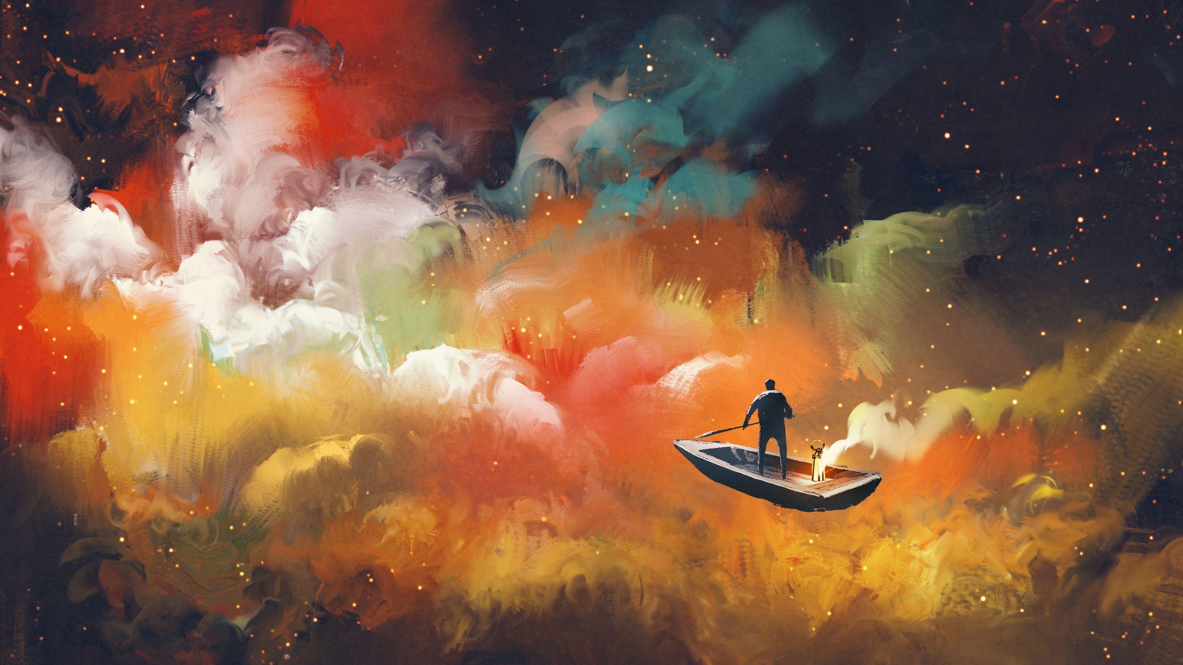 3840x2160 Wallpaper 4k Artistic Cloud Boat Outer Space Floating 4k 4k Wallpaper, 5k Wallpaper, Artist Wallpaper, Artwork Wallpaper, Boat Wallpaper, Cloud Wallpaper, Digital Art Wallpaper, Hd Wallpaper