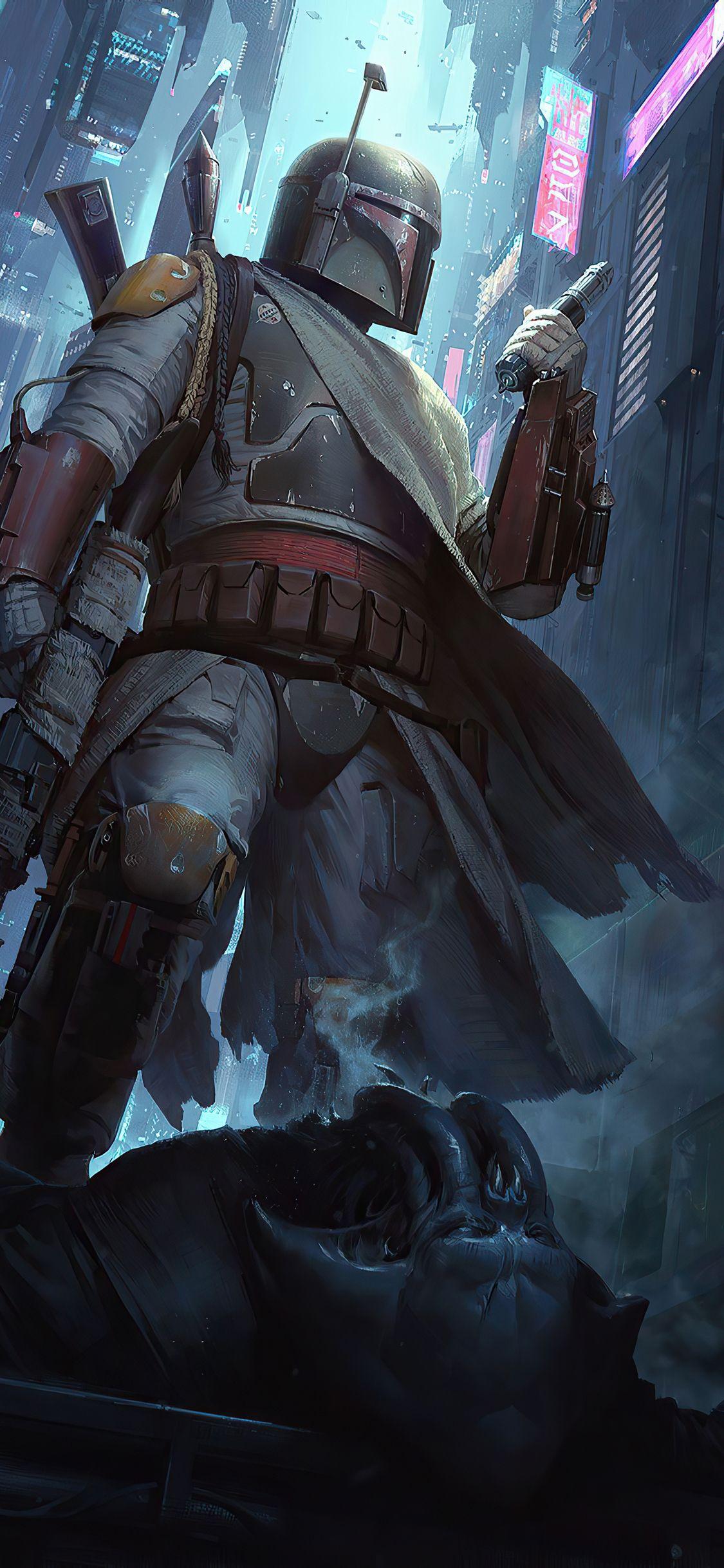 1125x2436 Star Wars Boba Fett iPhone XS, iPhone iPhone X HD 4k Wallpaper, Image, Background, Photo and Picture