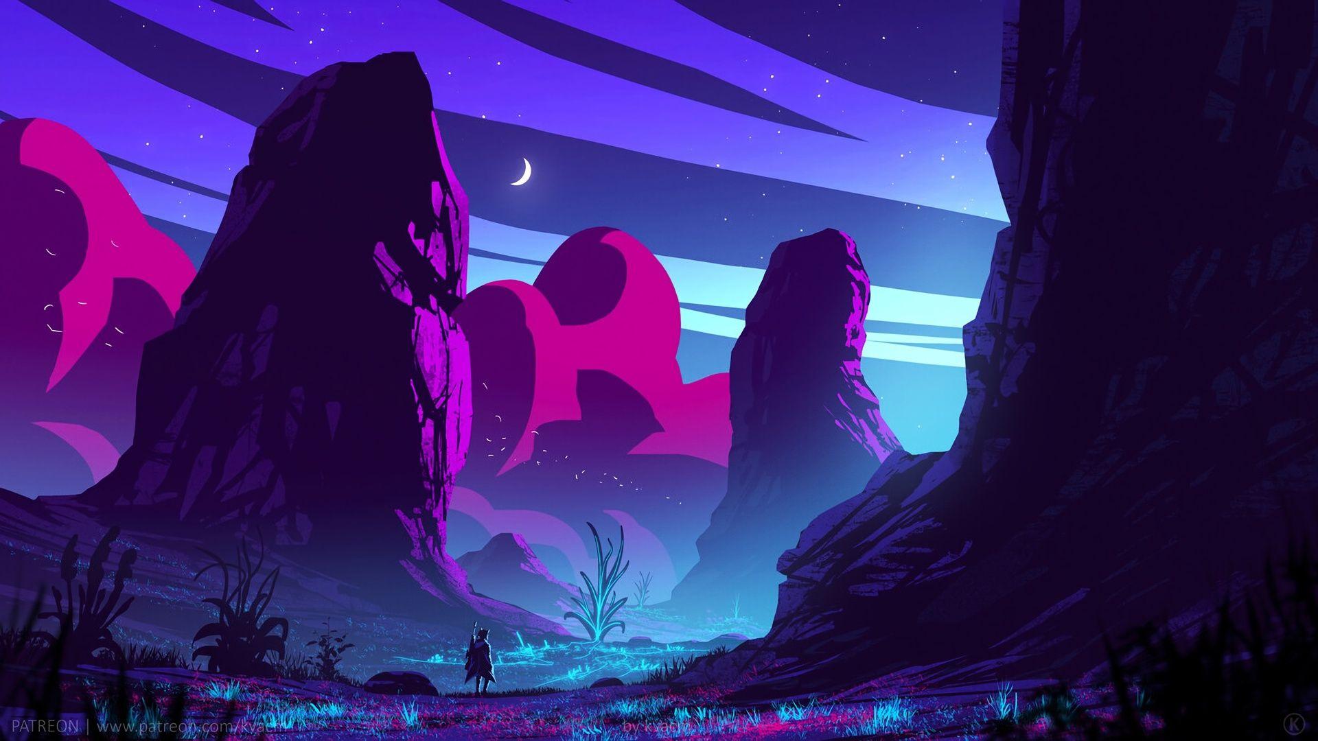 1920x1080 Neon World Laptop Full HD 1080P HD 4k Wallpaper, Image, Background, Photo and Picture