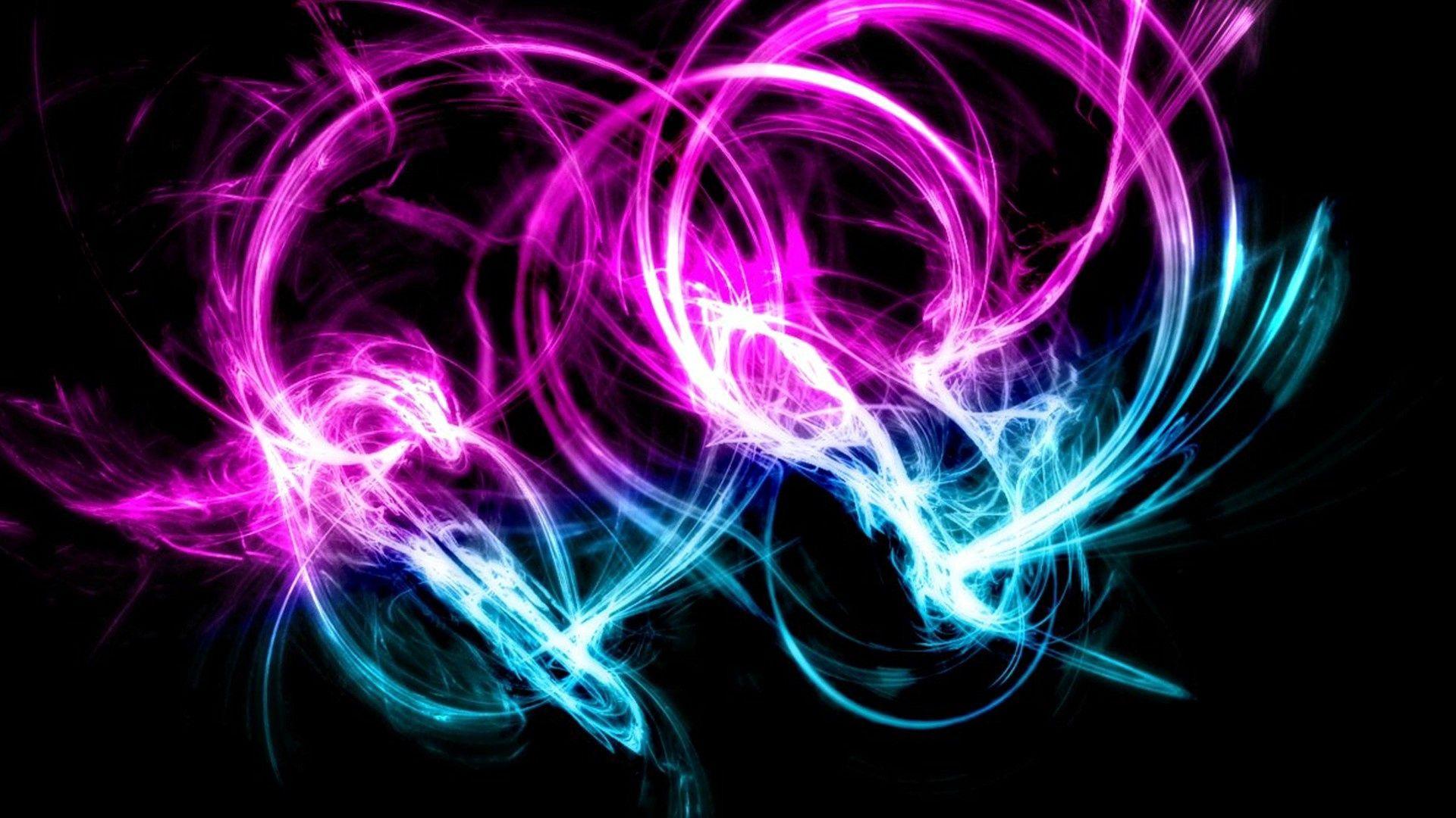 1920x1080 Download wallpaper 1920x1080 neon, patterns, cluster, background HD background