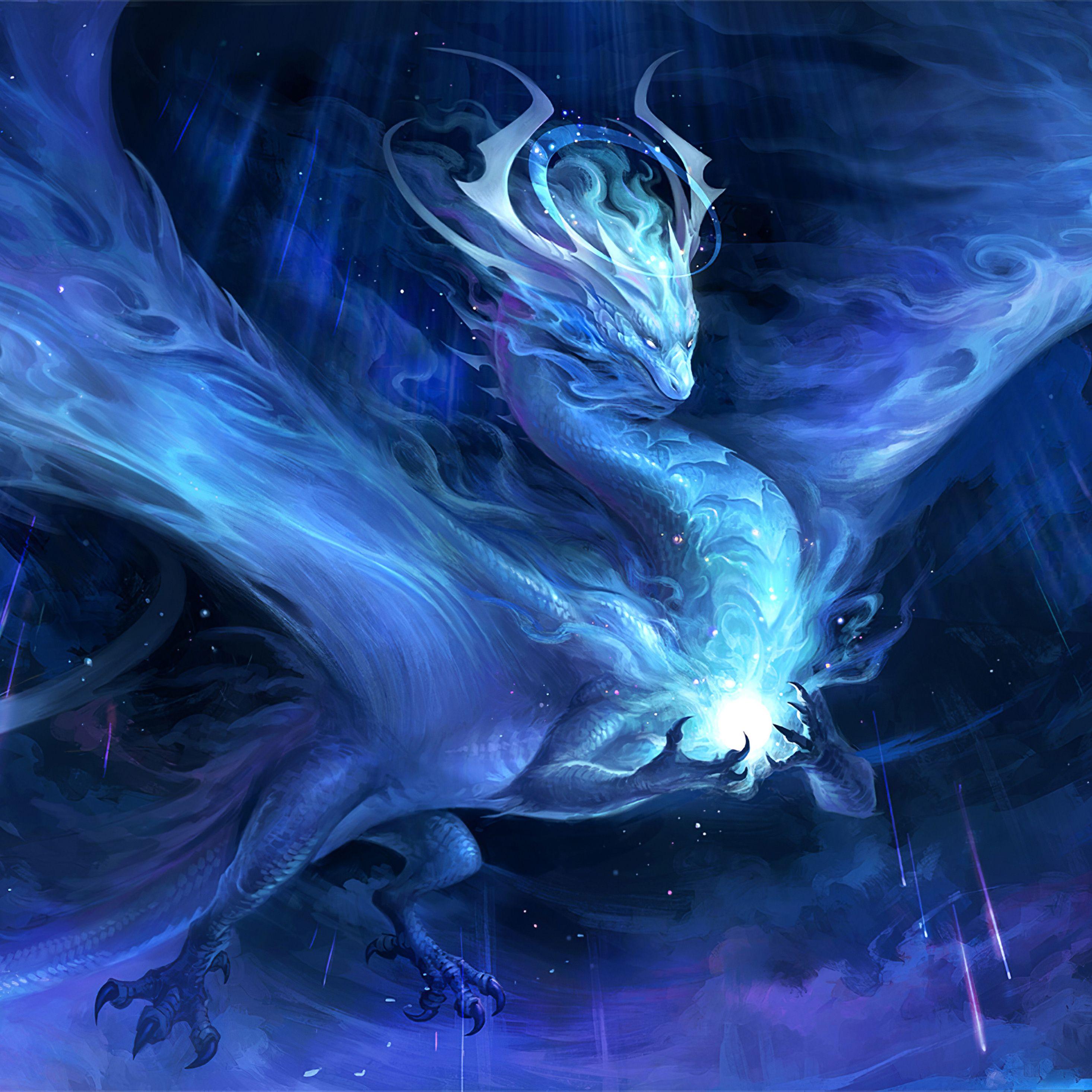 2932x2932 Galaxy Cool Dragon Wallpaper