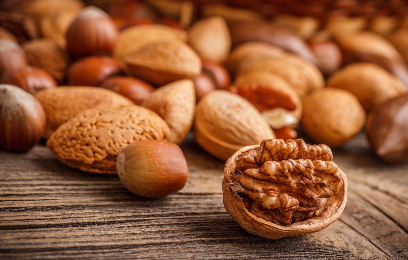 1332x850 Wallpaper nuts, shell, almonds, forest, walnut image for desktop, section еда