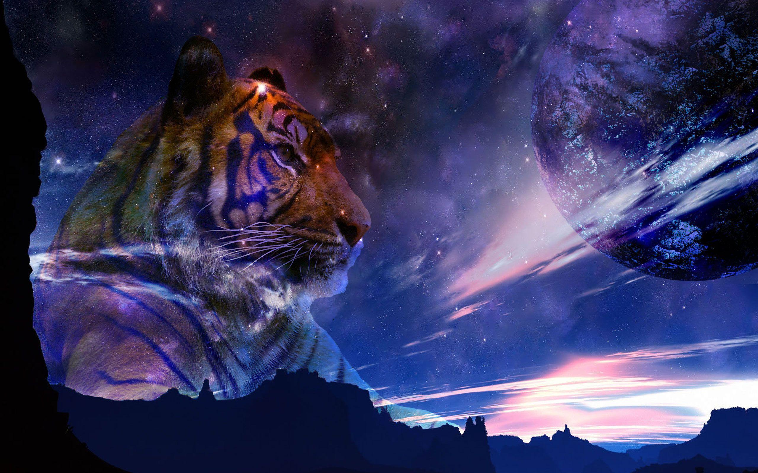 Space Tiger Wallpapers - Top Free Space Tiger Backgrounds - WallpaperAccess