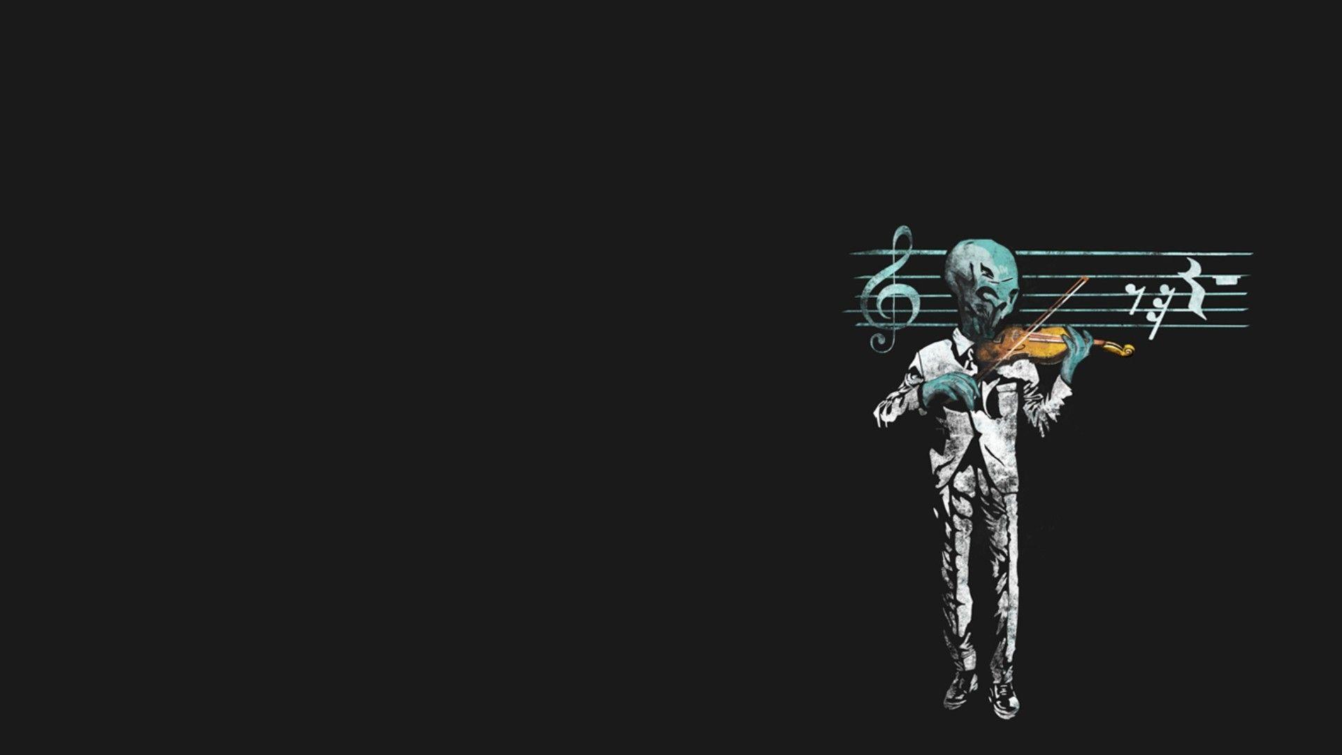 1920x1080 Music Symbol Music Aliens Musical Instrument Simple Background Artwork Wallpaper:1920x1080