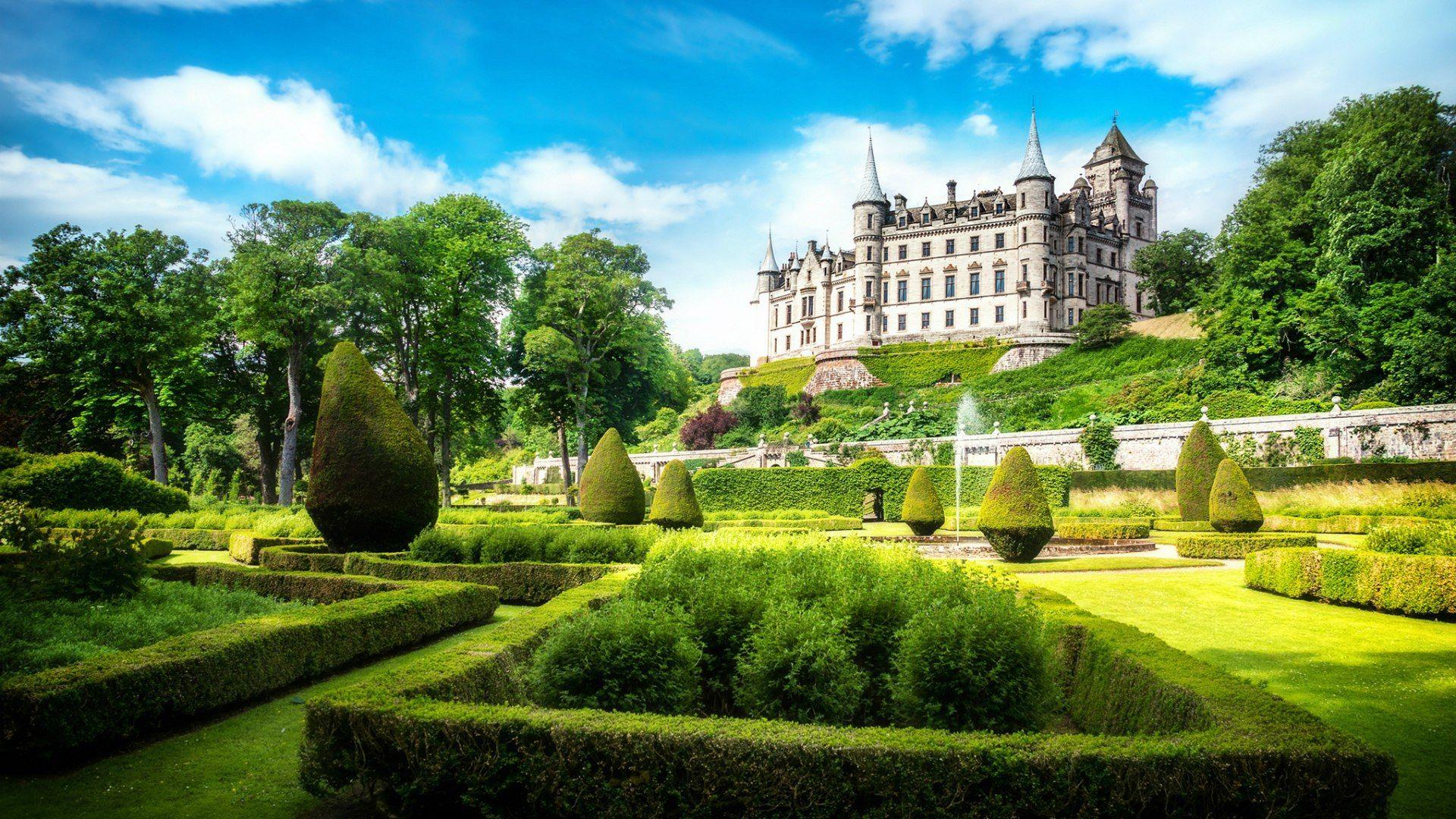 1920x1080 Dunrobin Castle in Scotland wallpaper and image, picture, photo