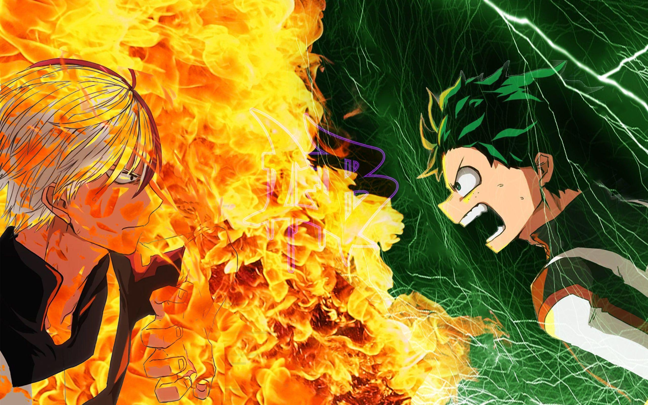 2560x1600 Boku no Hero Academia, Izuku Midoriya, Todoroki Wallpaper & Background Image