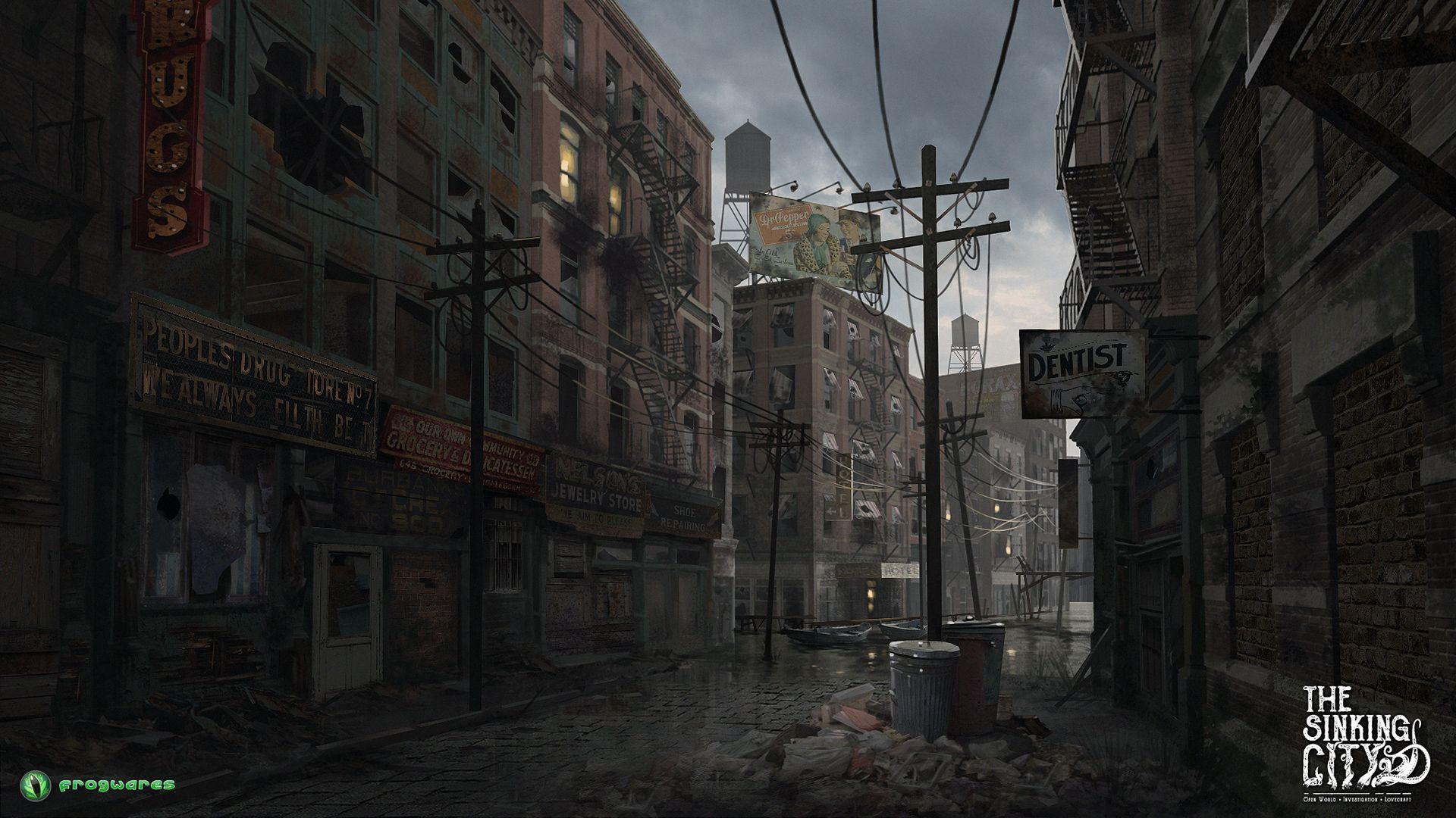 1920x1080 Free download Abandoned street Wallpaper from The Sinking City gamepressurecom [1920x1080] for your Desktop, Mobile & Tablet. Explore Sinking Wallpaper. Sinking Wallpaper, Titanic Sinking Wallpaper, The Sinking City Wallpaper