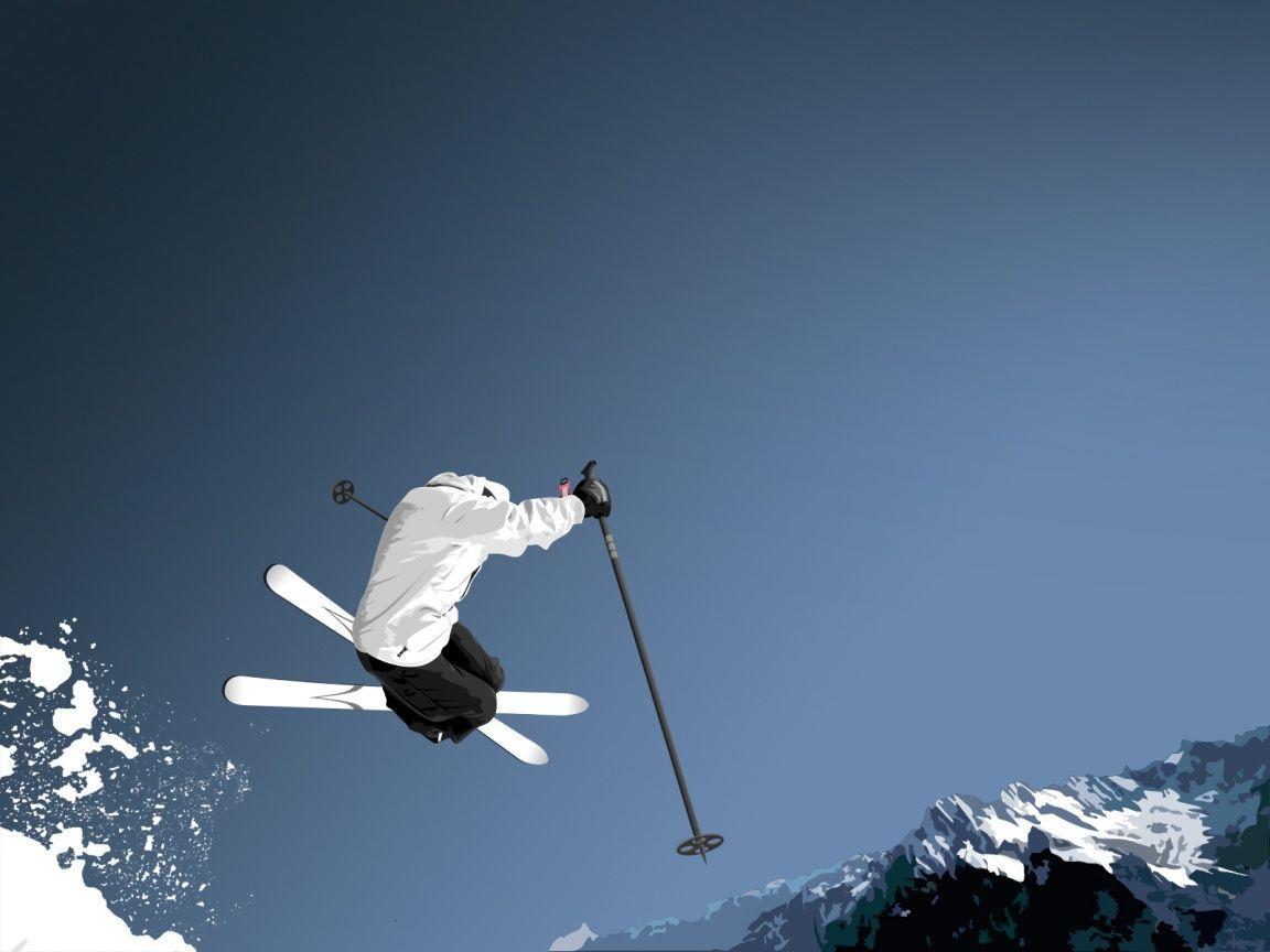 1152x864 Skiing Wallpaper