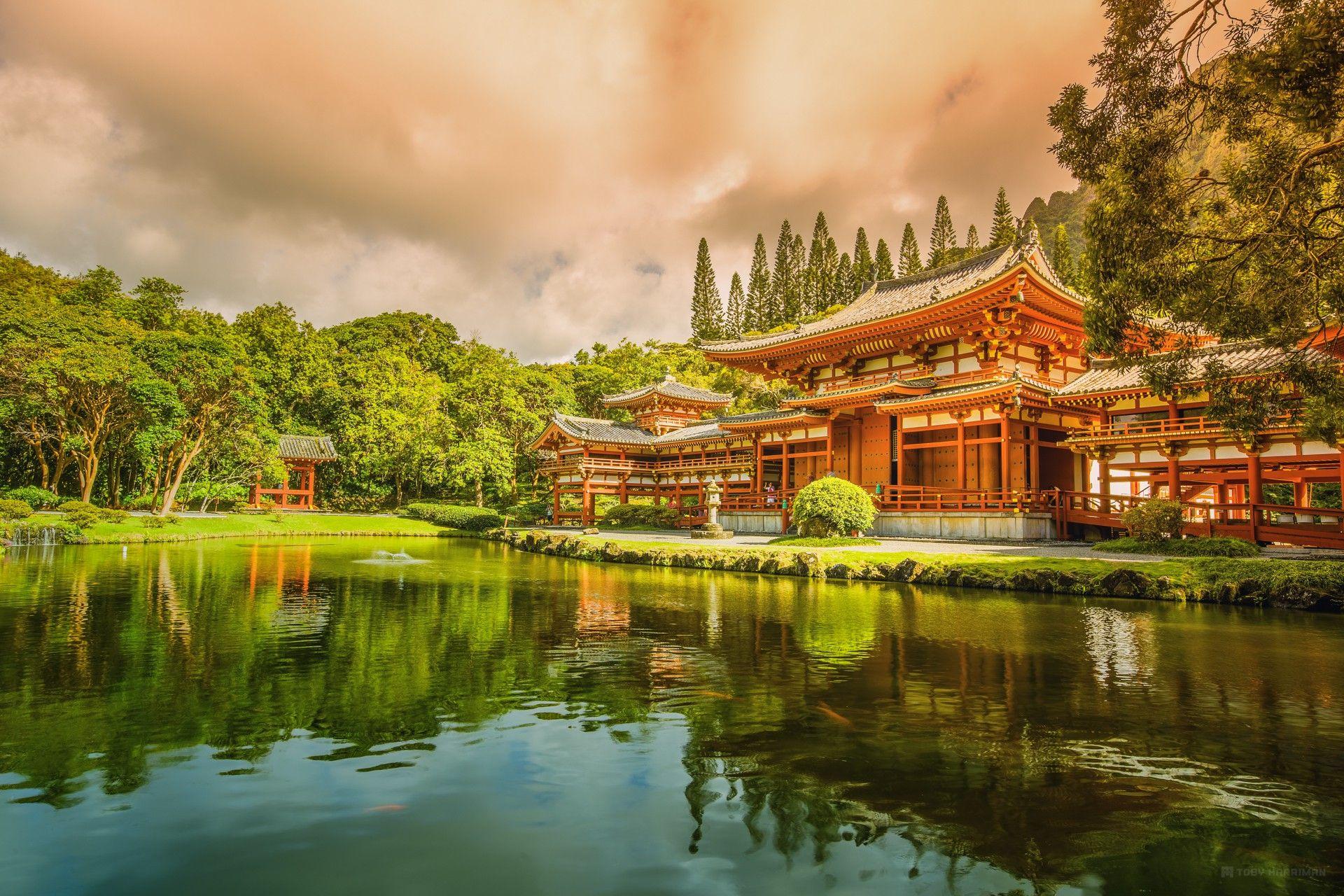1920x1280 Oriental Temple In Oahu Hawaii